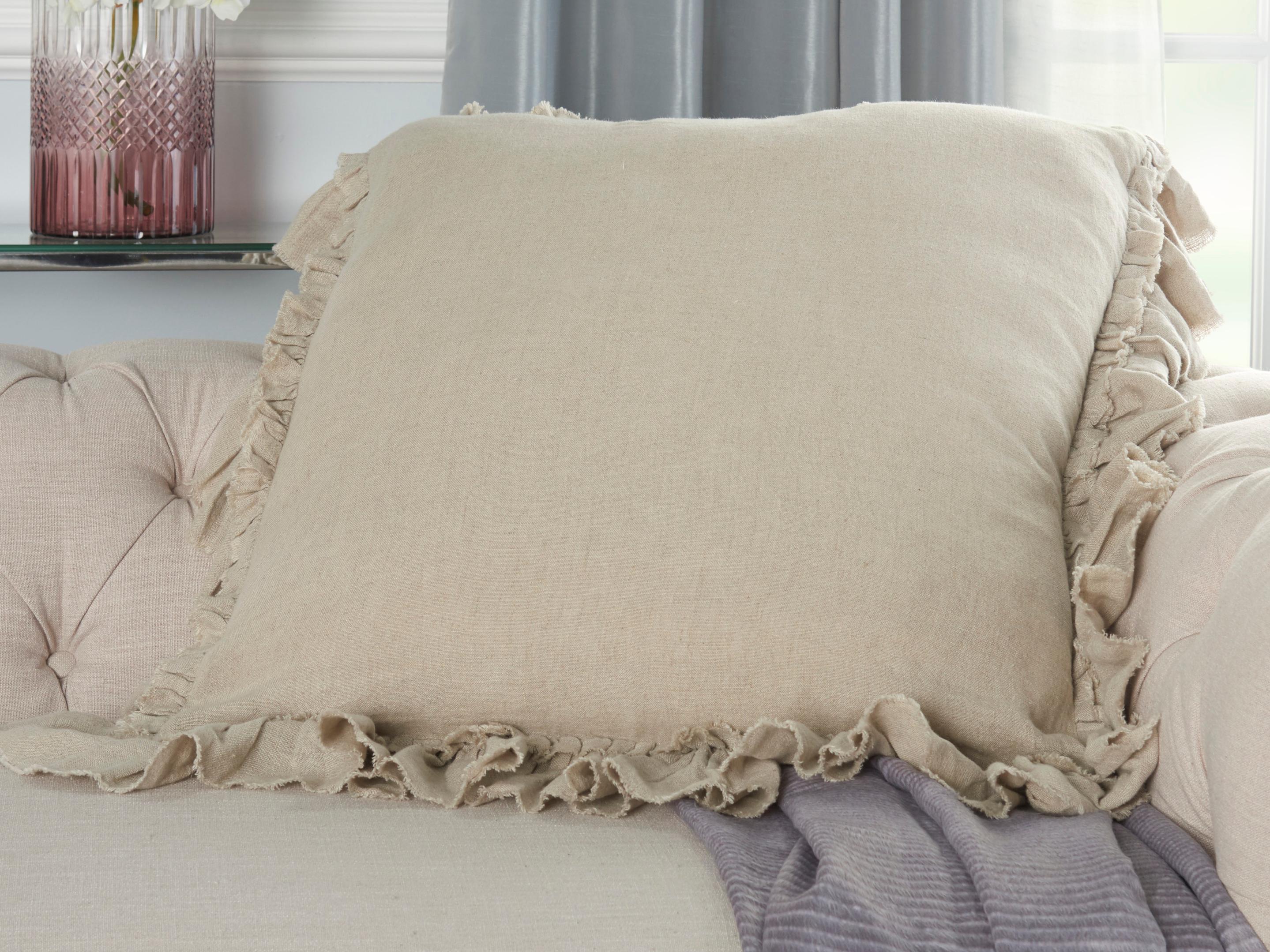Nourison Mina Victory Sofia 24" x 24" Natural Pillow