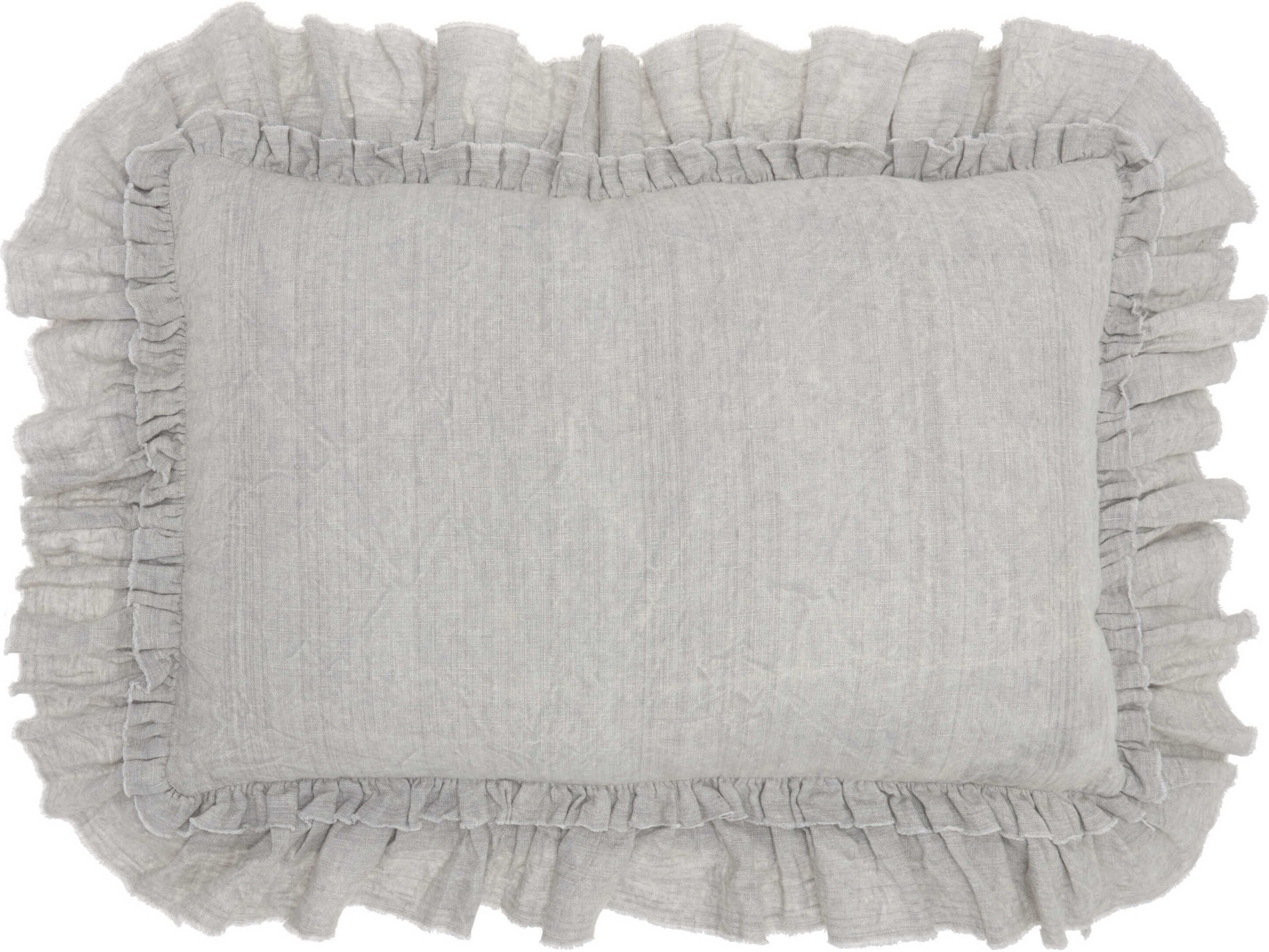 Nourison Mina Victory Sofia 16" x 24" Grey Pillow