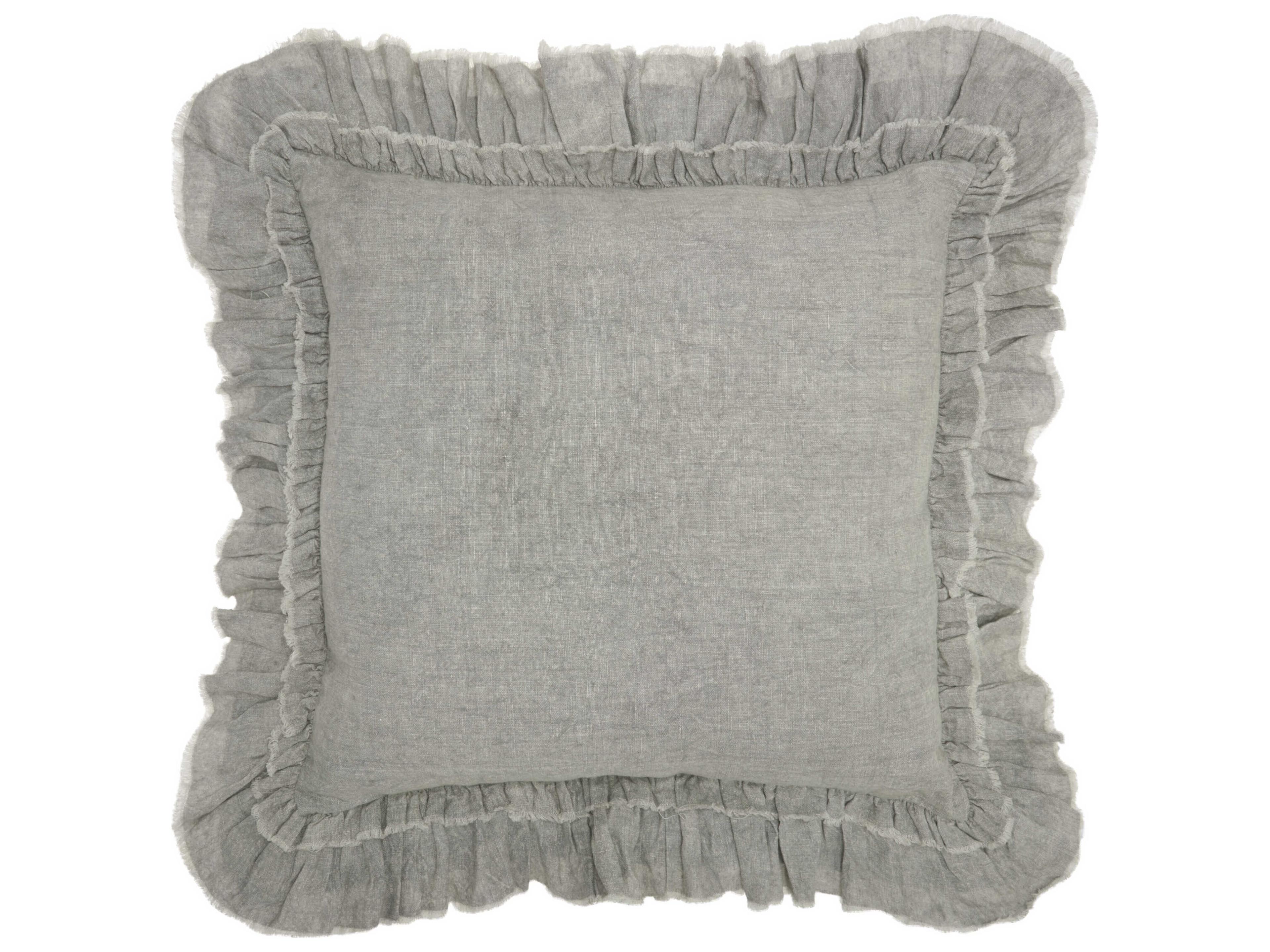 Nourison Mina Victory Sofia 24" x 24" Grey Pillow