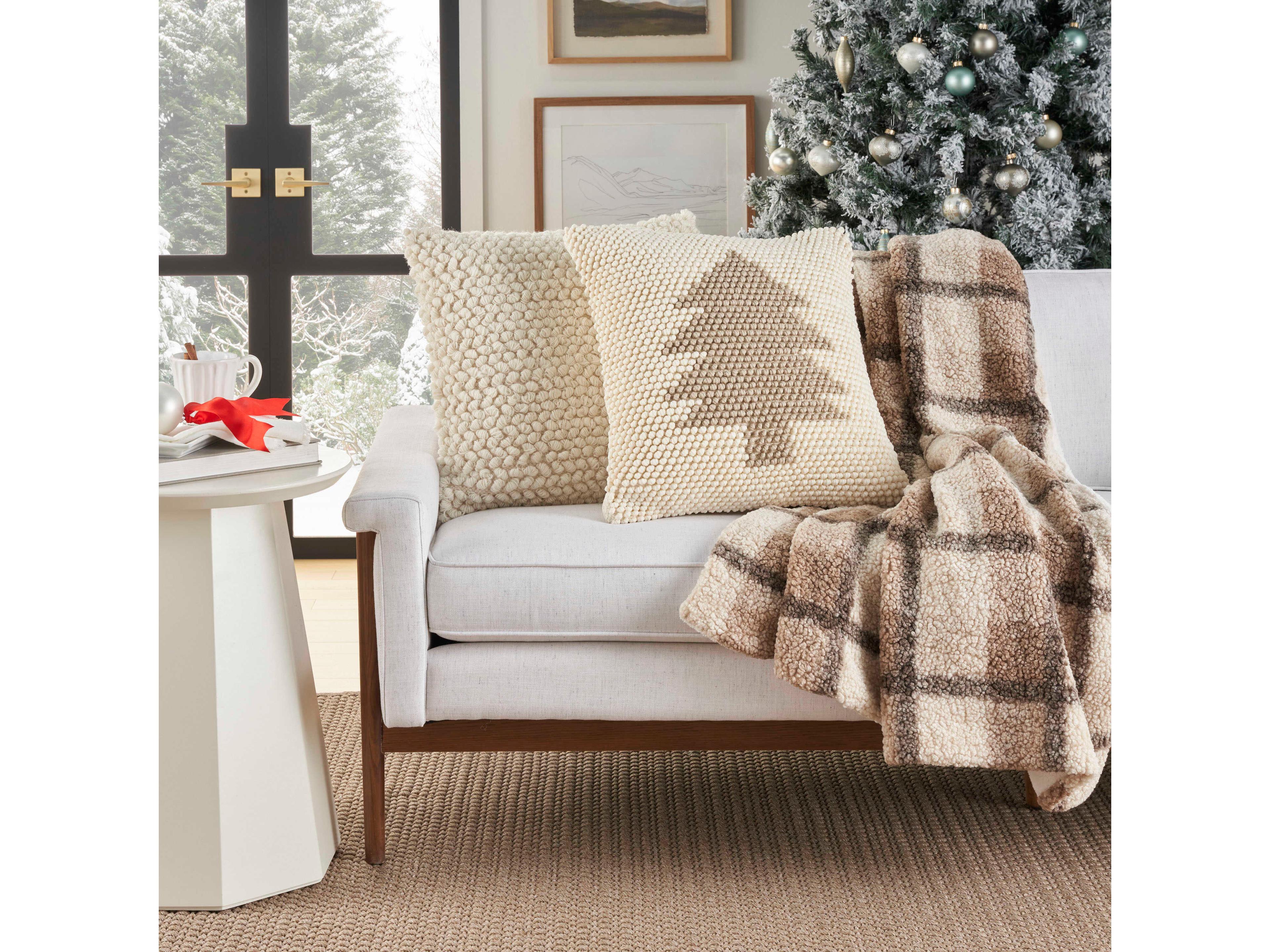 Nourison Mina Victory Holiday Xmas Tree Loops Pillow