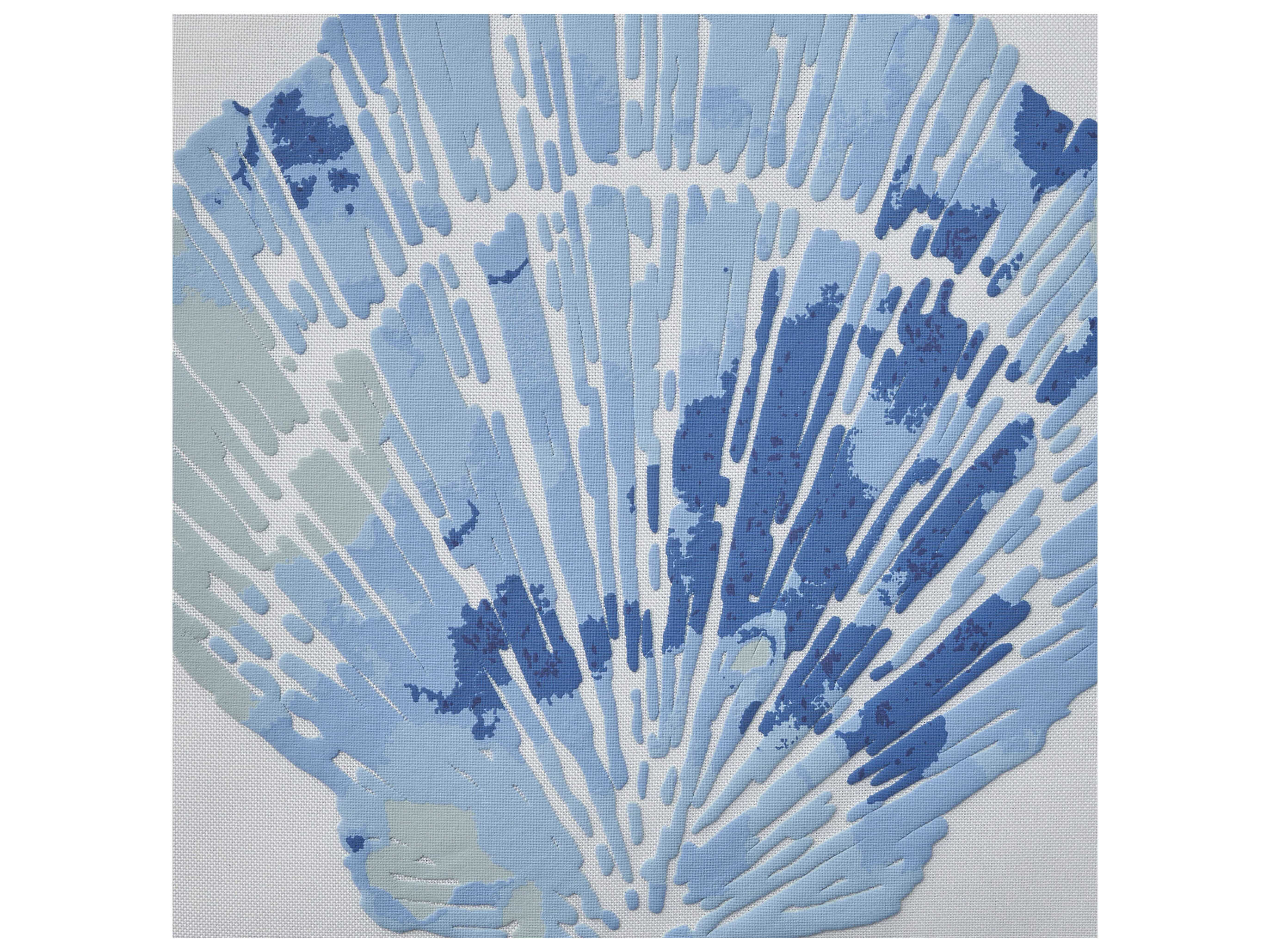 Nourison Mina Victory Lifestyle Raised Printed Seach 18" x 18" White Pillow