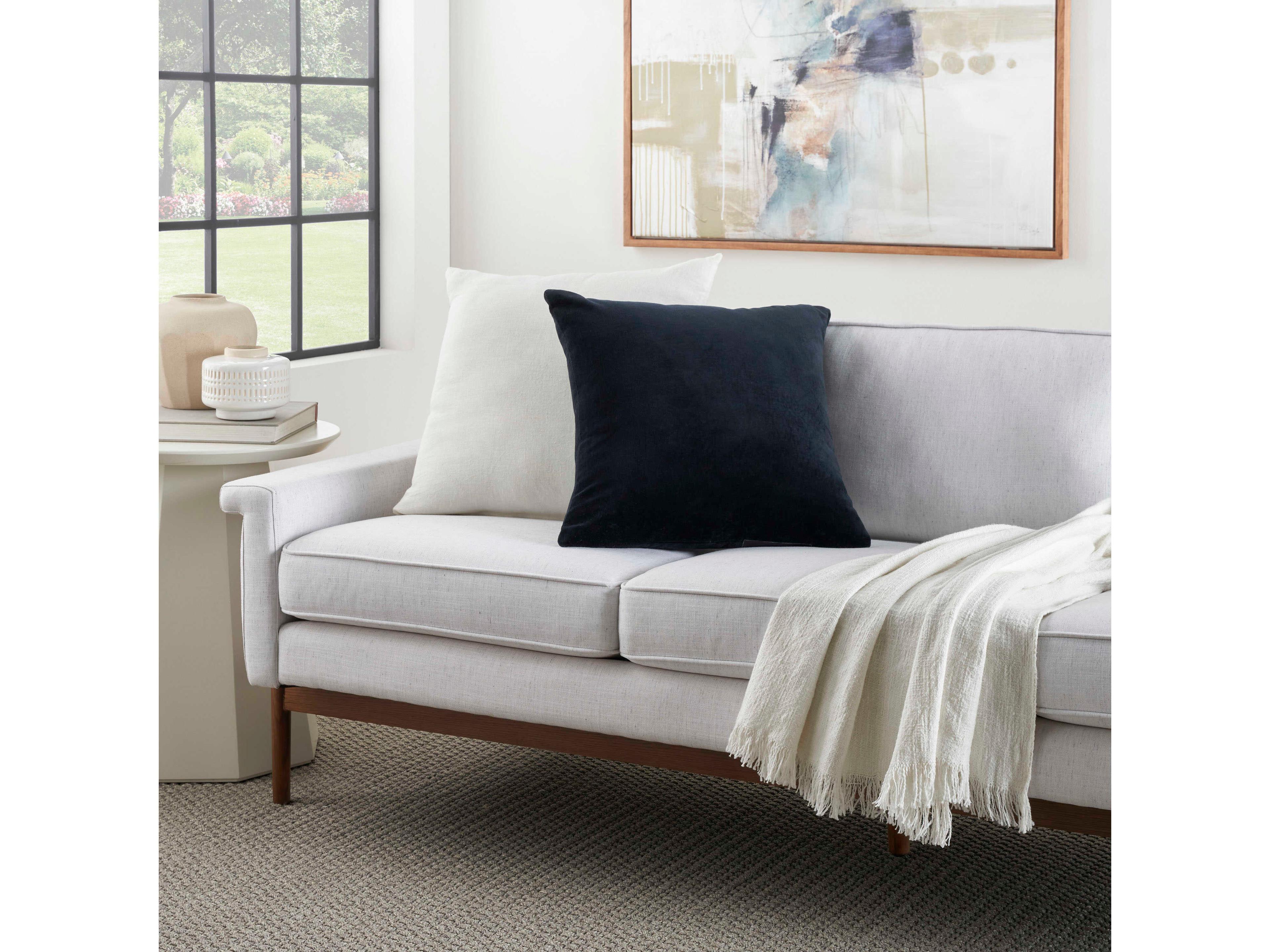 Nourison Mina Victory Sofia Solid Revers Velvet Pillow