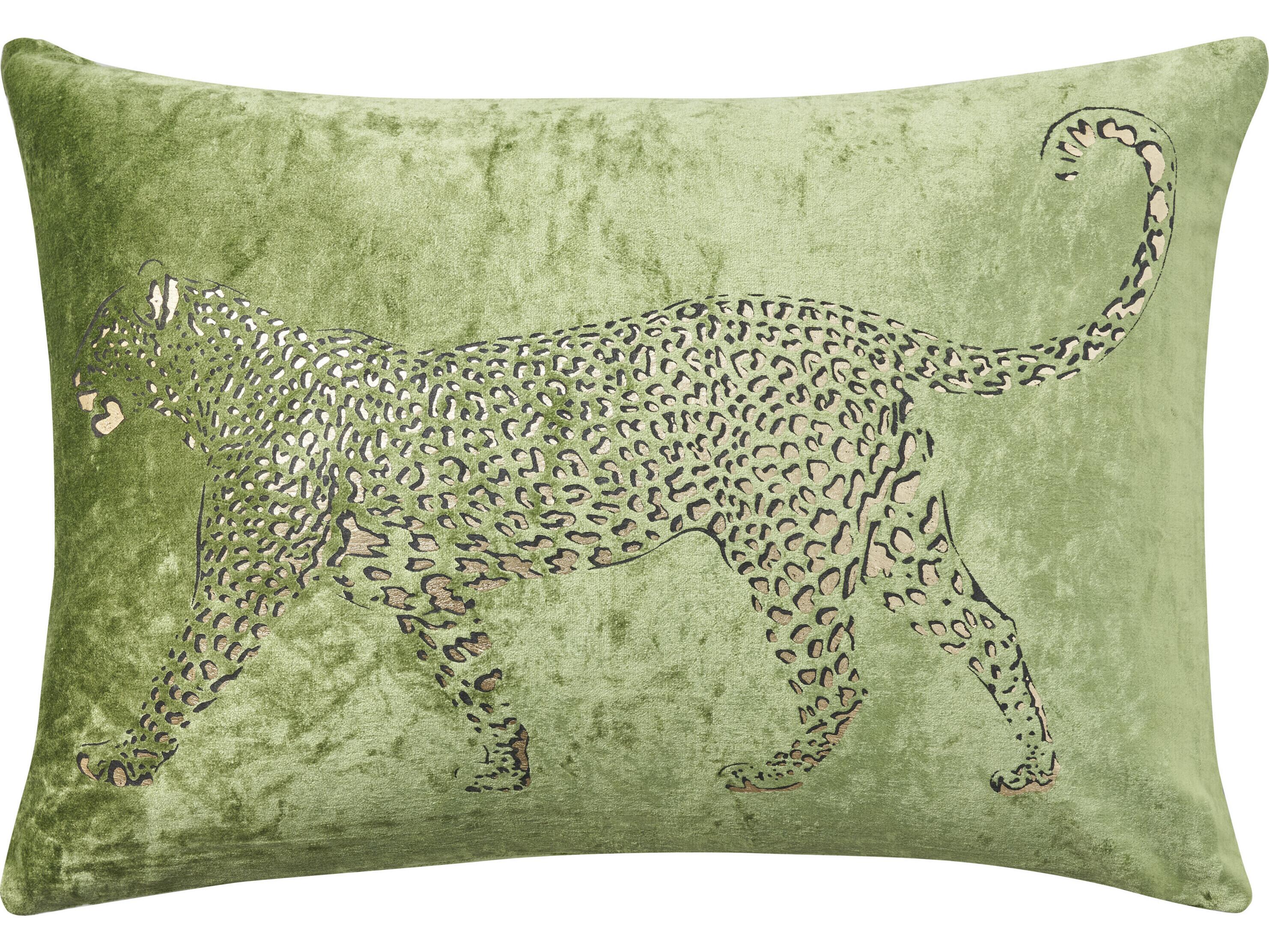 Nourison Mina Victory Sofia Metallic Leopard Pillow