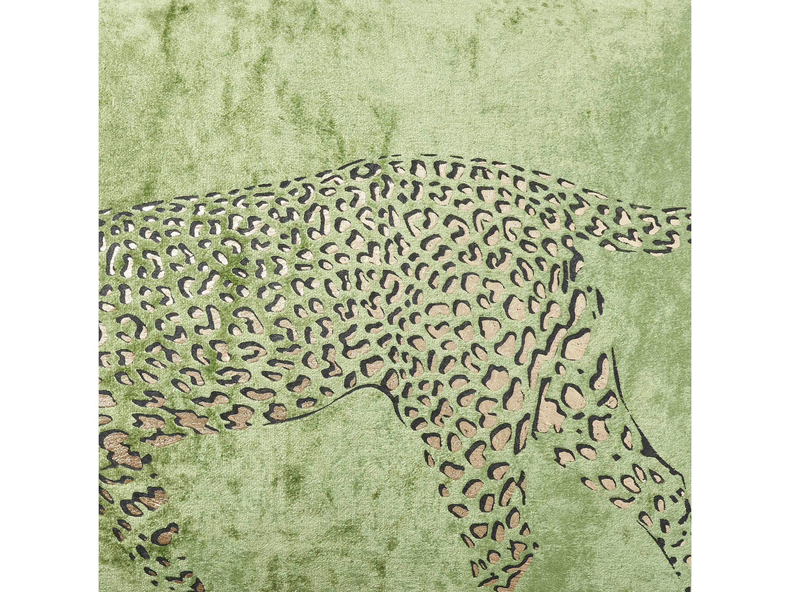 Nourison Mina Victory Sofia Metallic Leopard Pillow