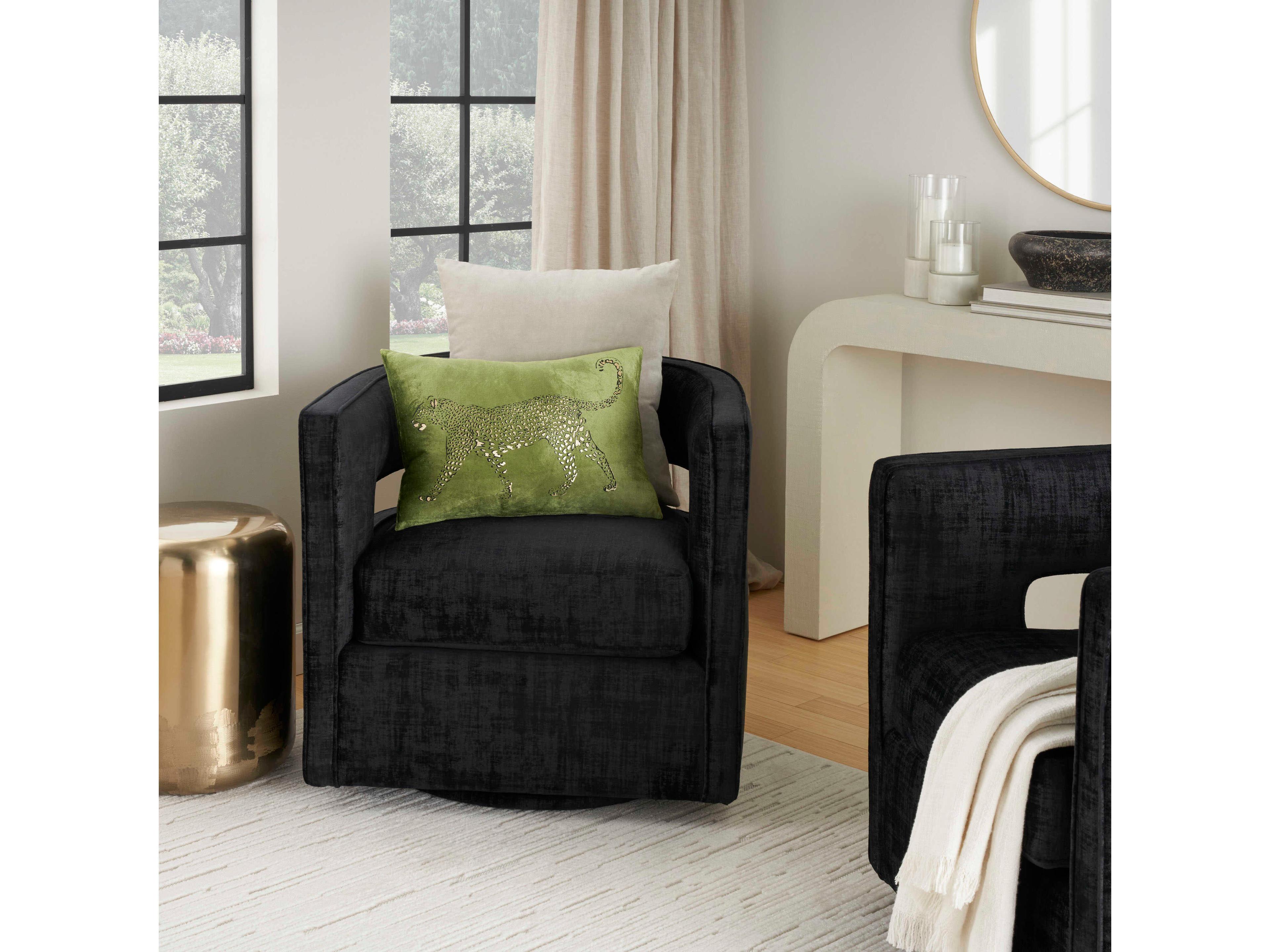 Nourison Mina Victory Sofia Metallic Leopard Pillow