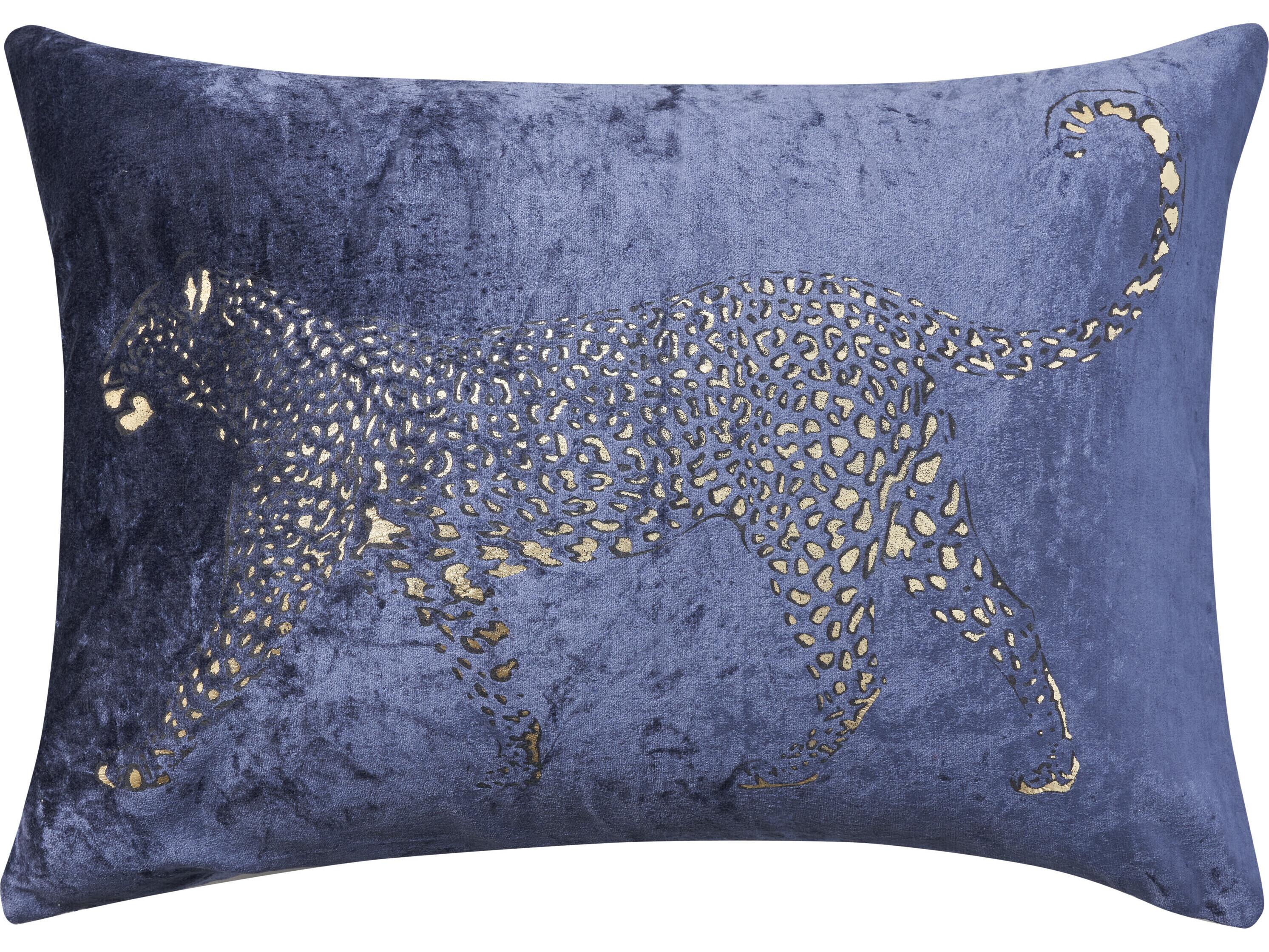 Nourison Mina Victory Sofia Metallic Leopard Pillow