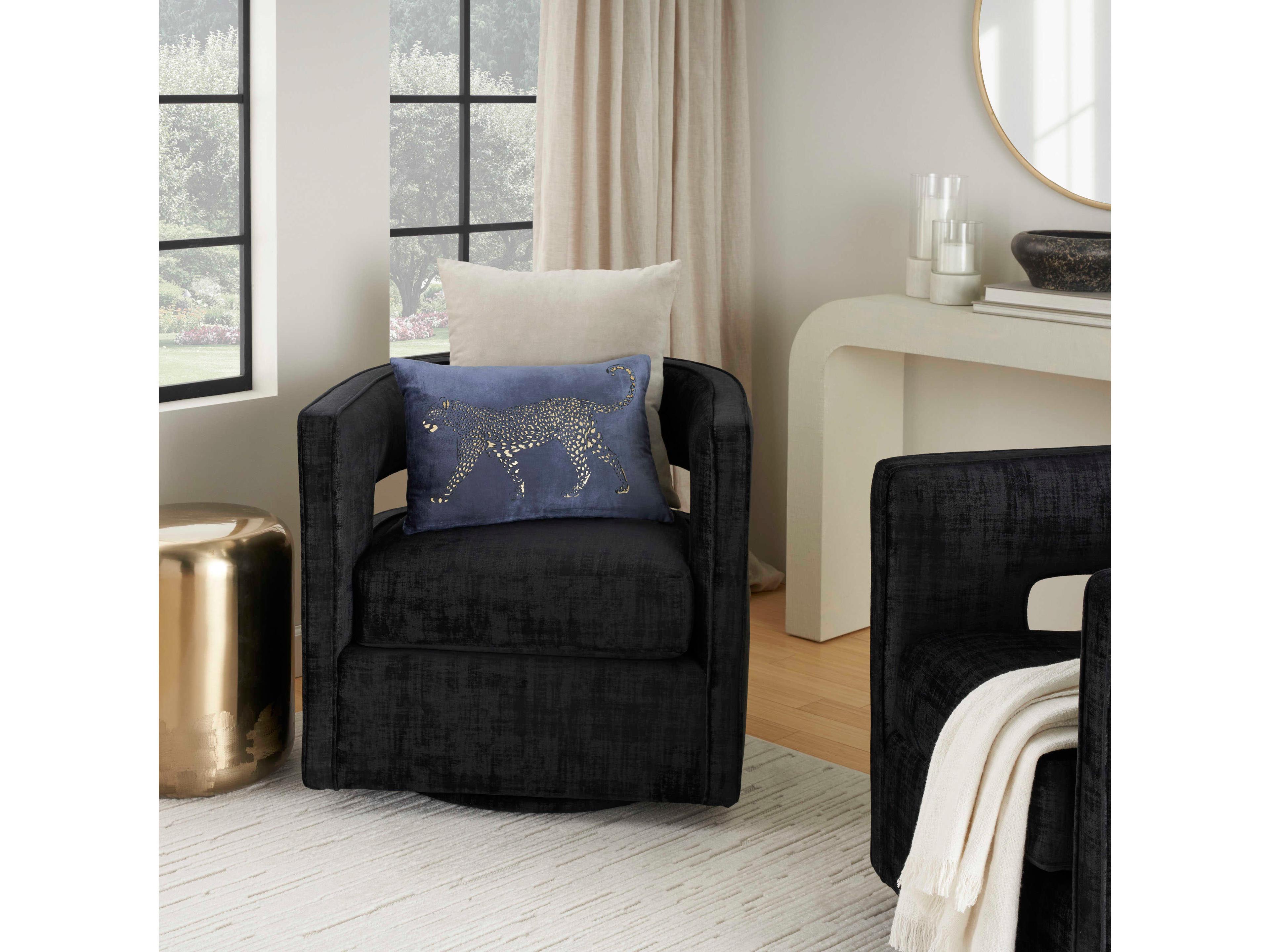 Nourison Mina Victory Sofia Metallic Leopard Pillow