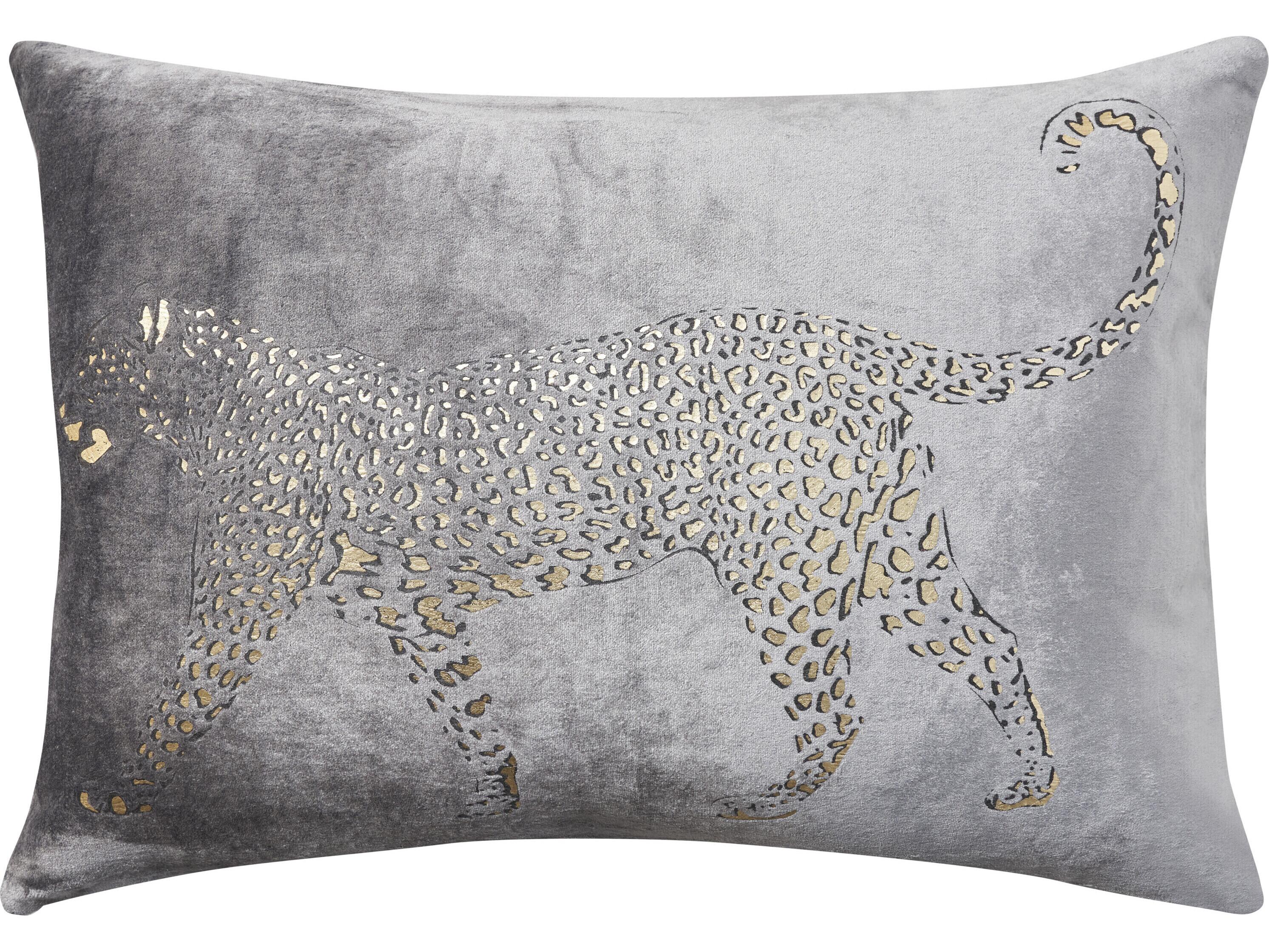 Nourison Mina Victory Sofia Metallic Leopard Pillow