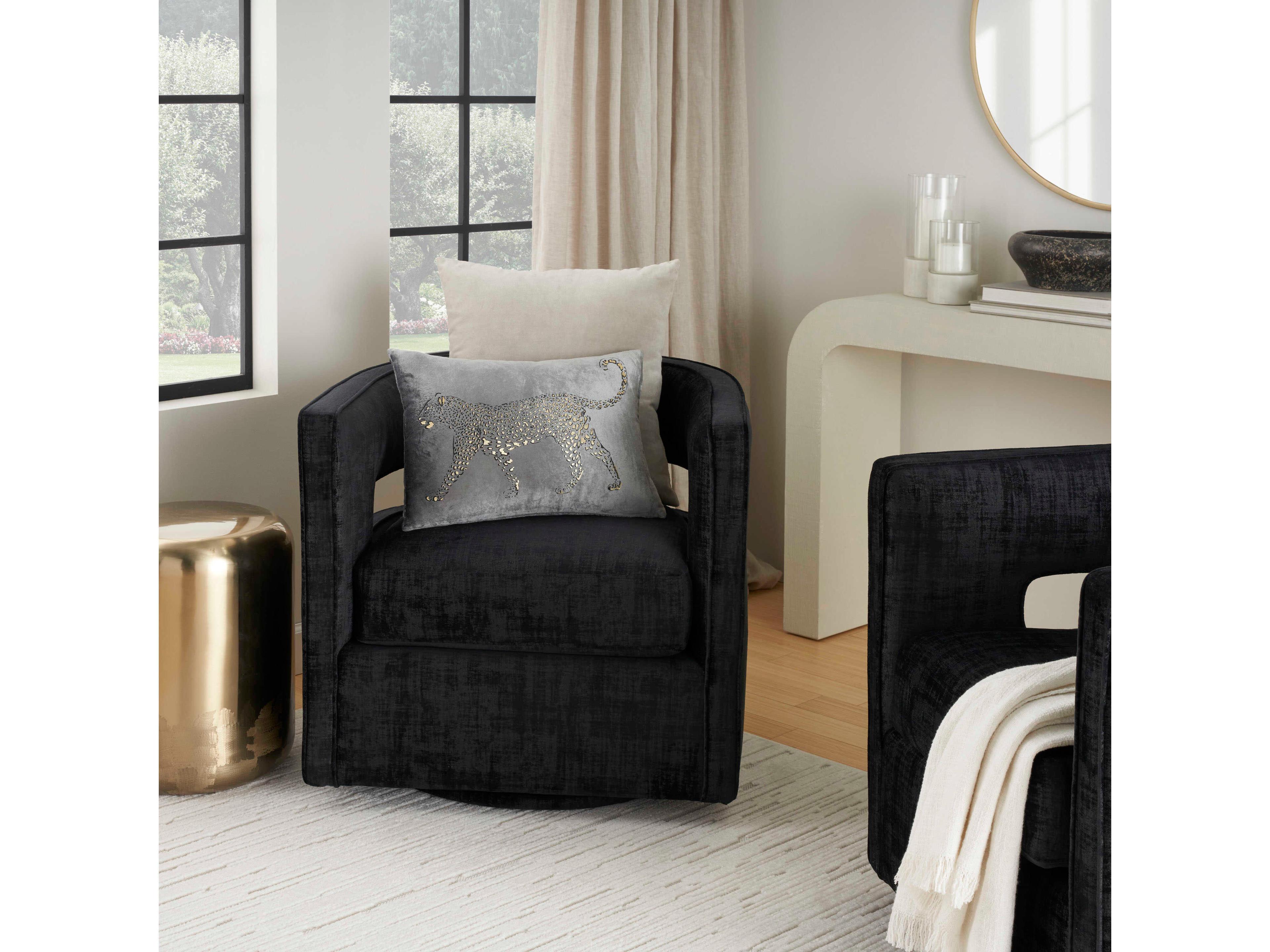 Nourison Mina Victory Sofia Metallic Leopard Pillow