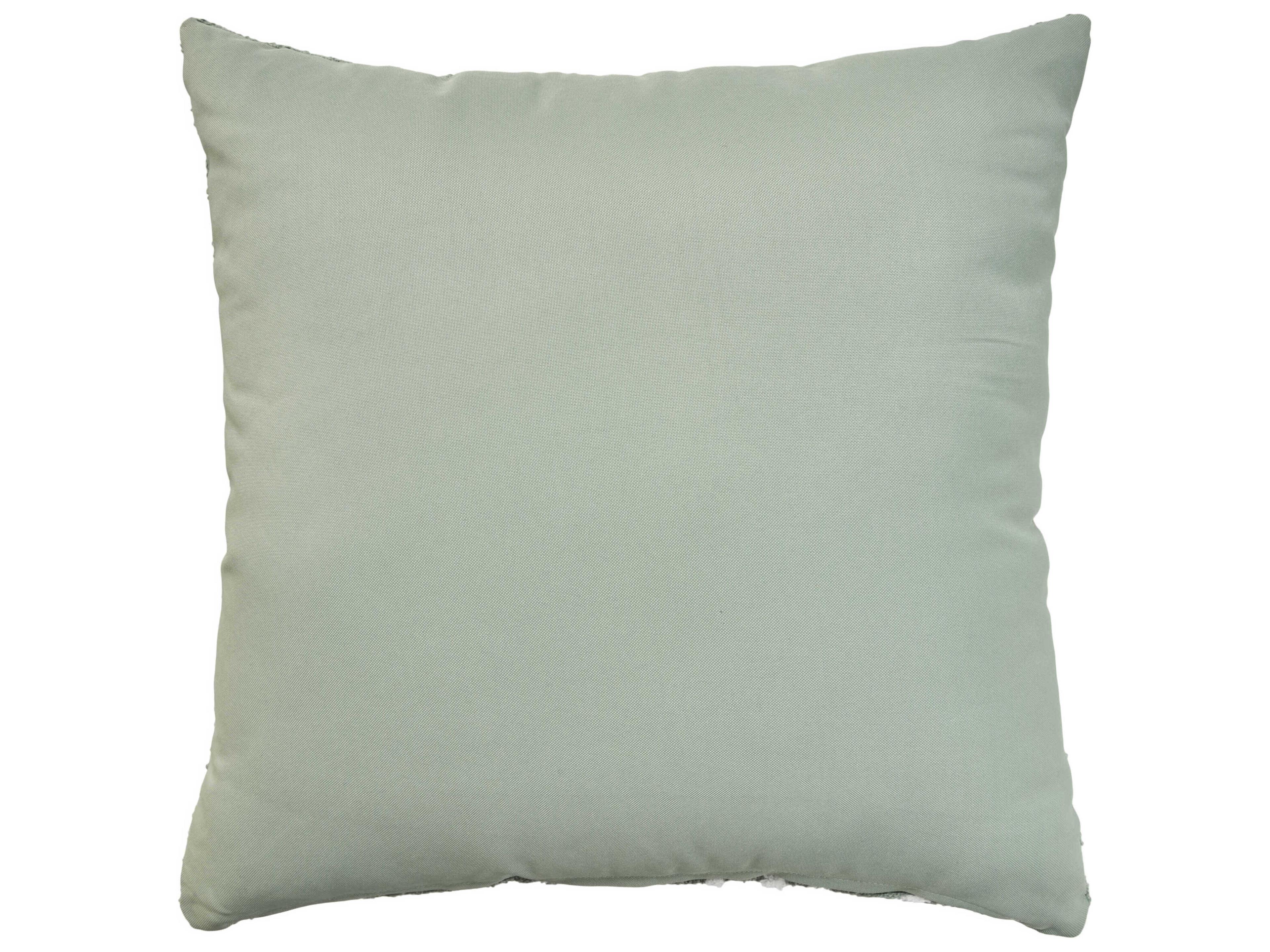 Nourison Mina Victory Outdoor Aqua Emb Palm Leaf Pillow