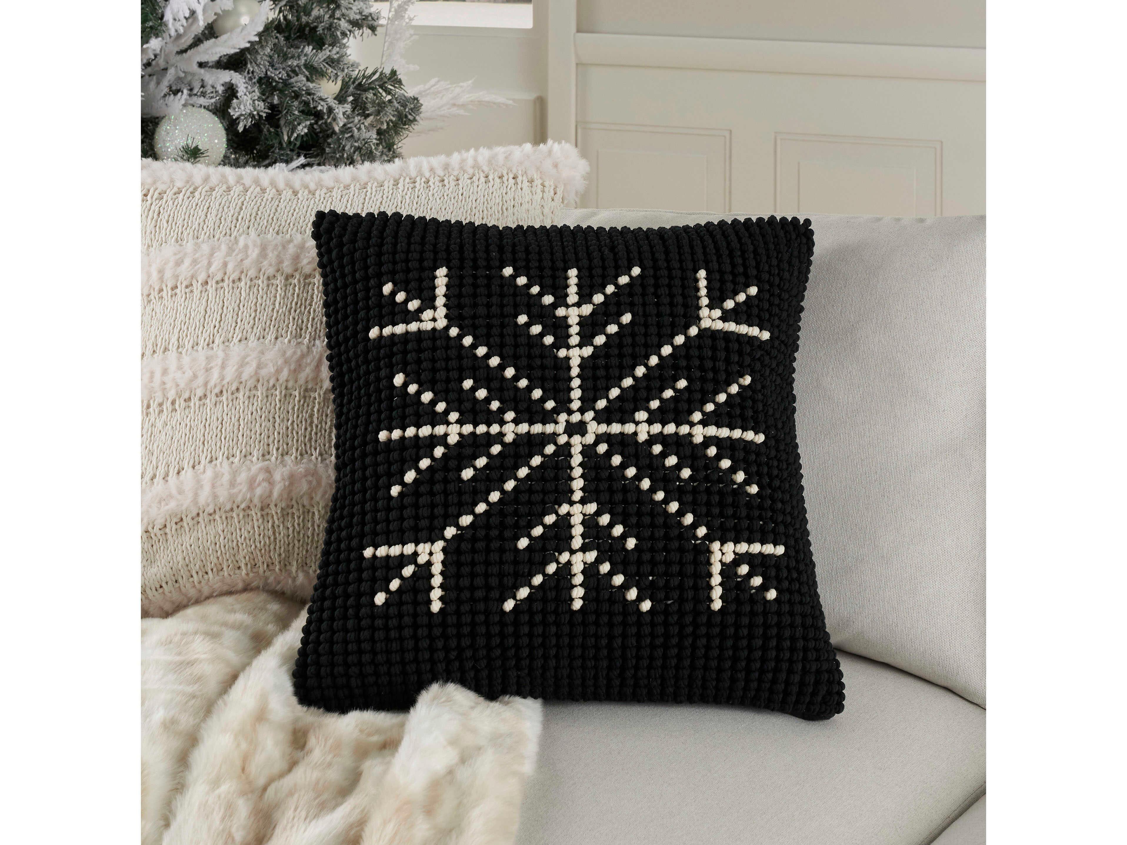 Nourison Mina Victory Holiday Snowflake Pillow