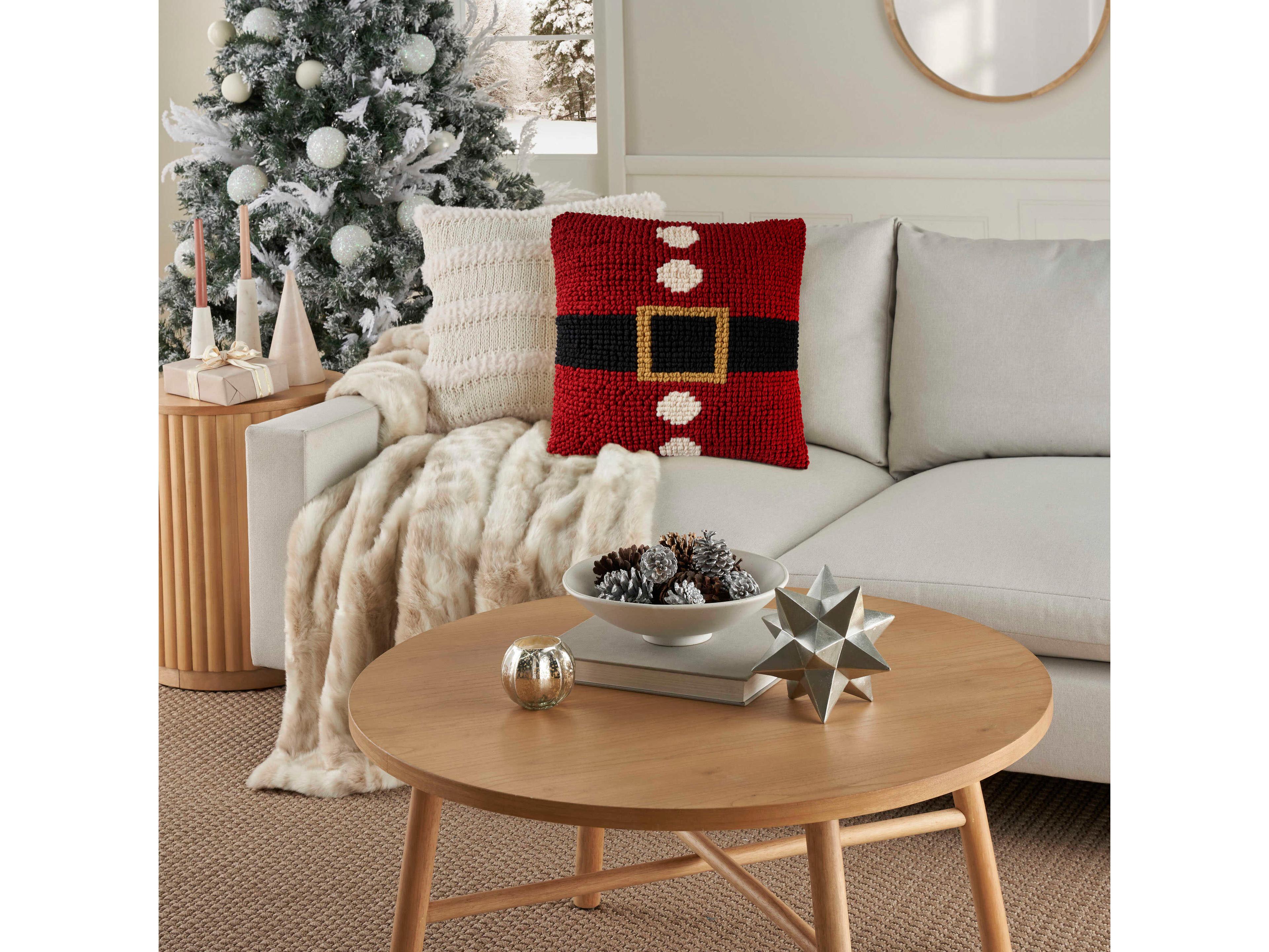 Nourison Mina Victory Holiday Santa Belt Pillow