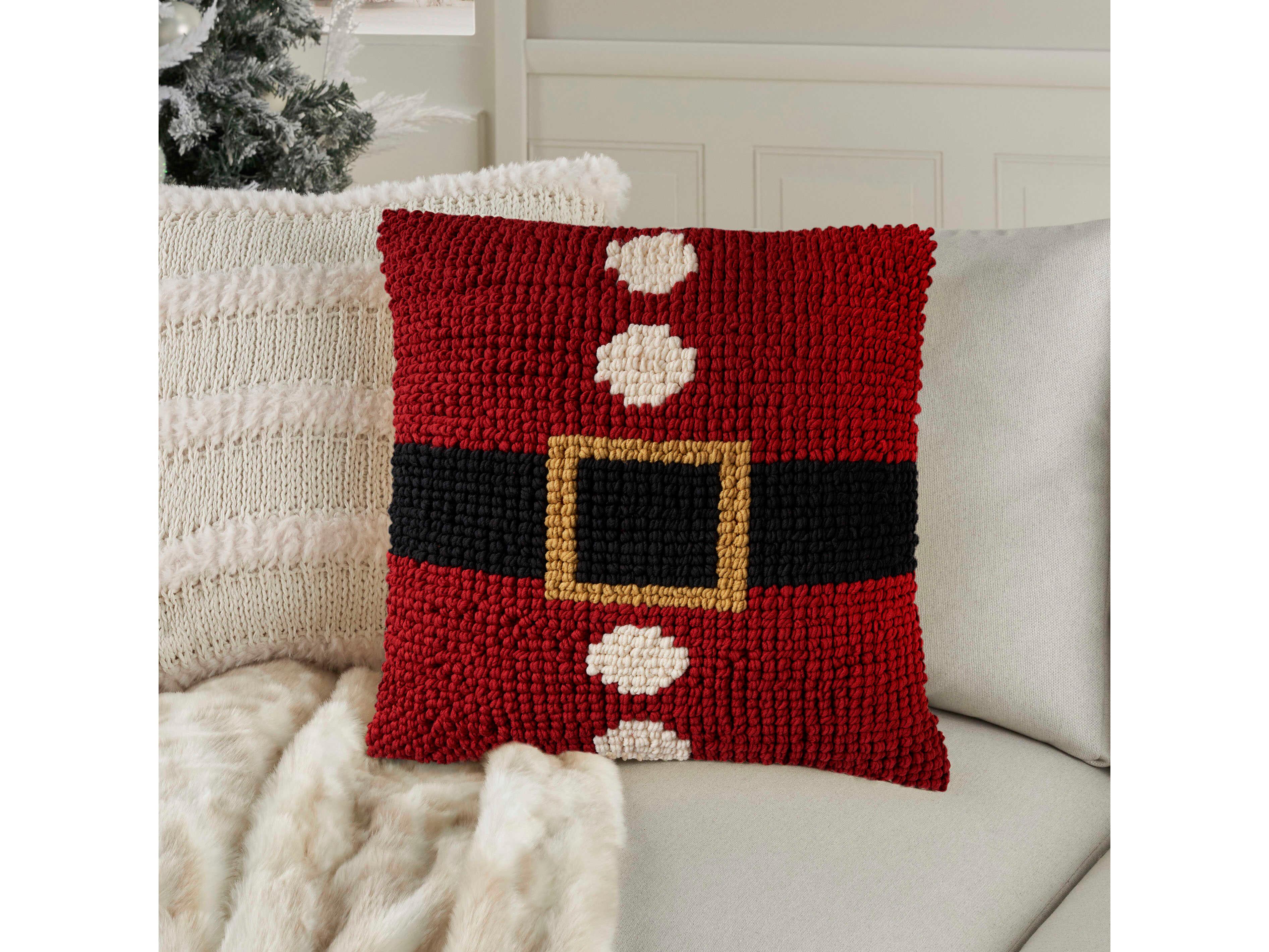 Nourison Mina Victory Holiday Santa Belt Pillow