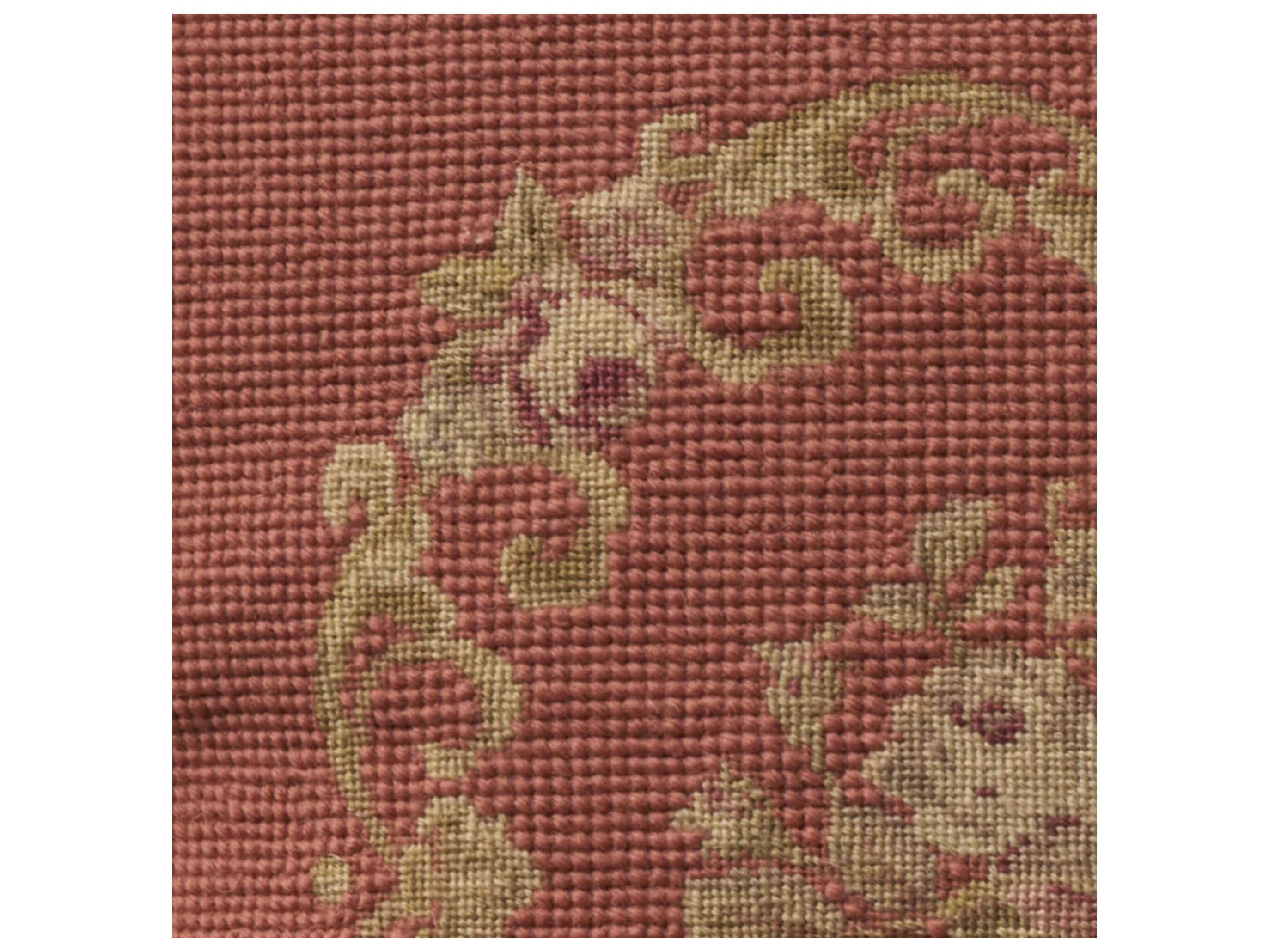 Nourison Mina Victory Vintage Floral Center 19" x 19" Rust Pillow