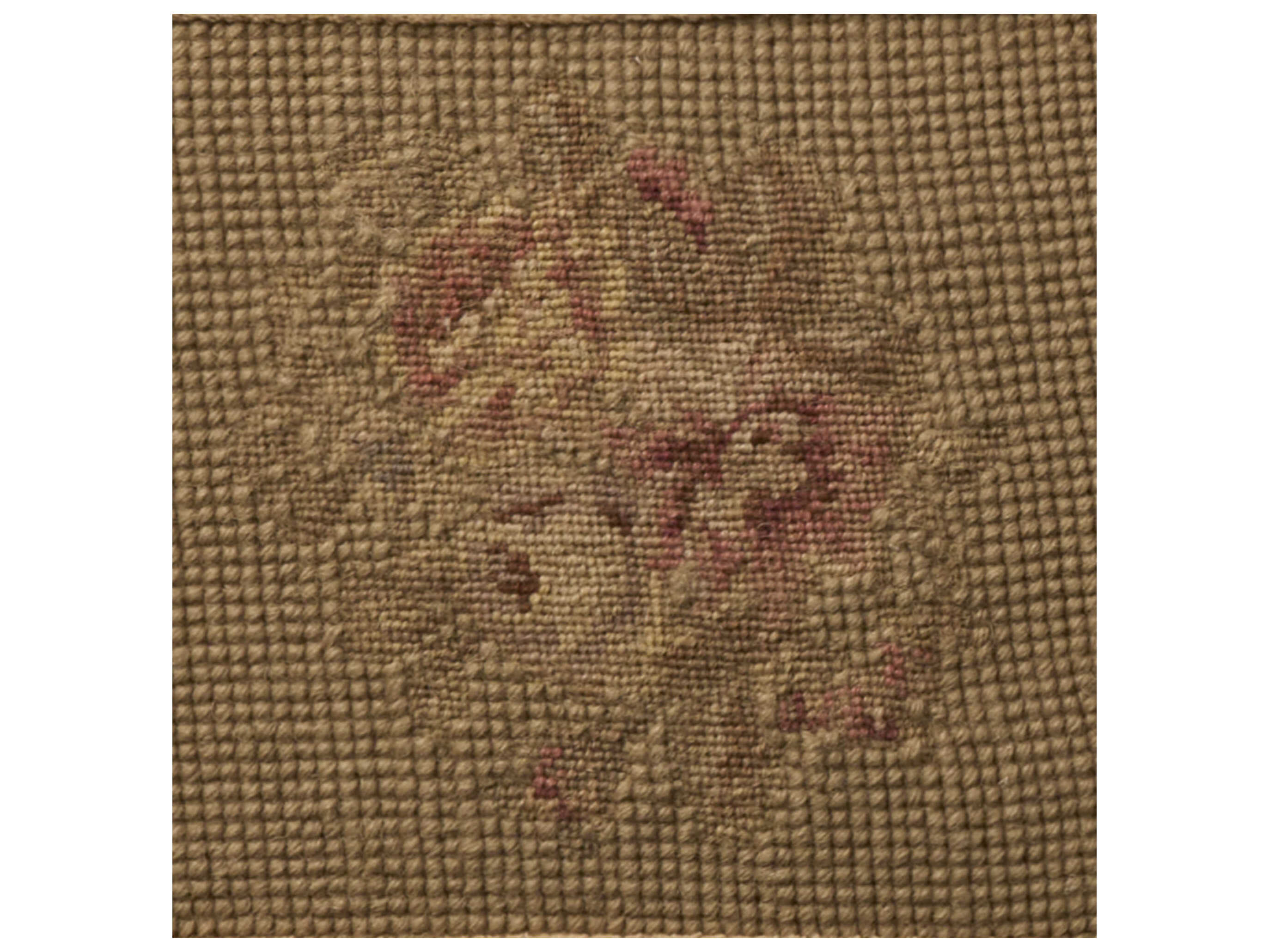 Nourison Mina Victory Vintage Floral Checkers 18" x 18" Olive Pillow