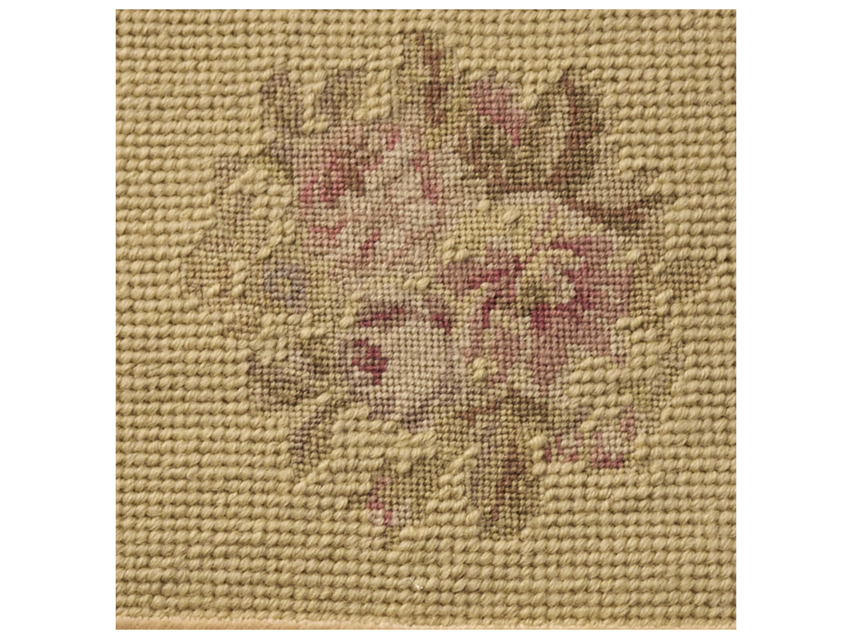 Nourison Mina Victory Vintage Floral Checkers 18" x 18" Gold Pillow