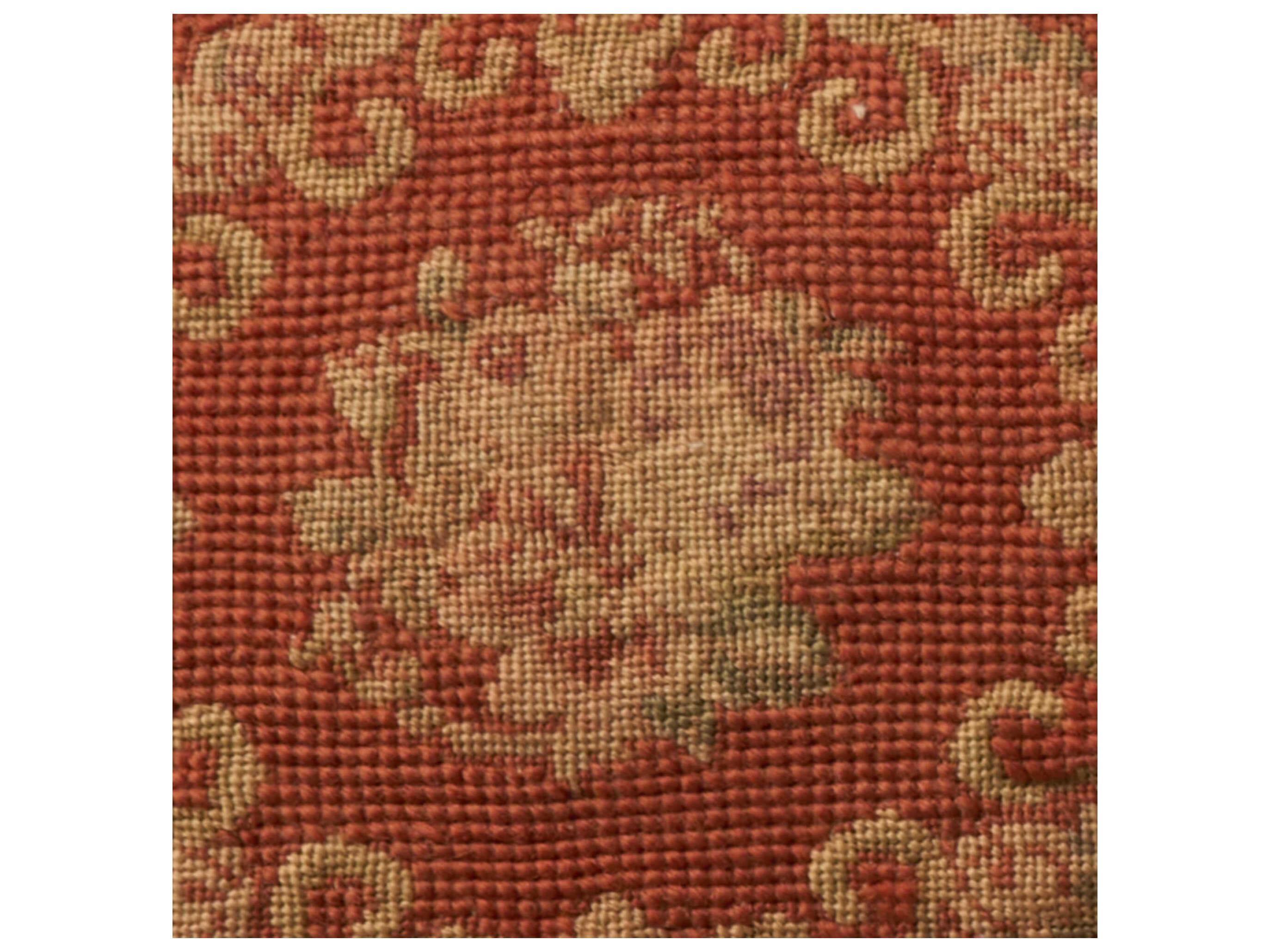 Nourison Mina Victory Vintage Floral Panels 12" x 20" Rust Pillow