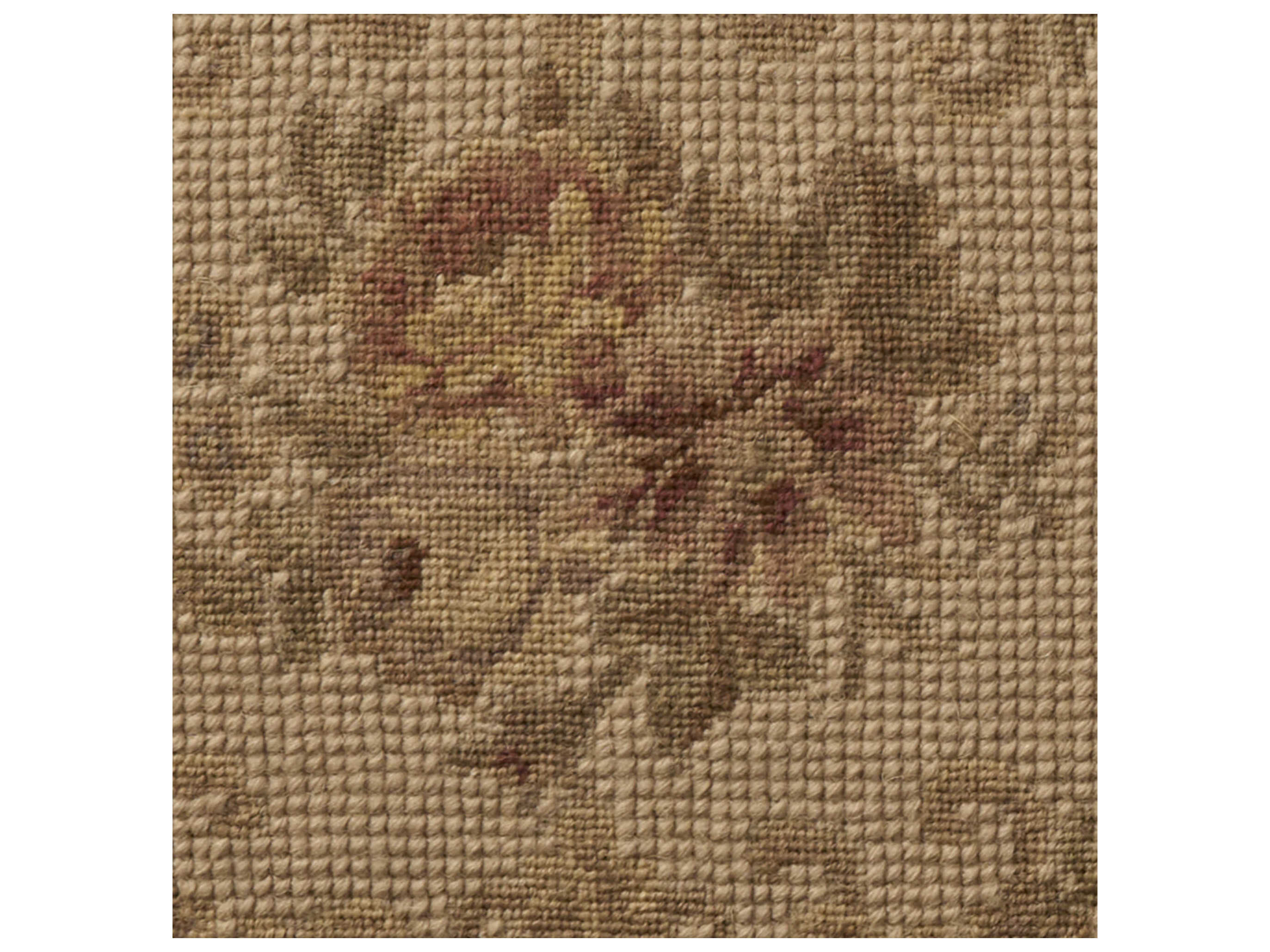 Nourison Mina Victory Vintage Floral Center 14" x 18" Beige Pillow