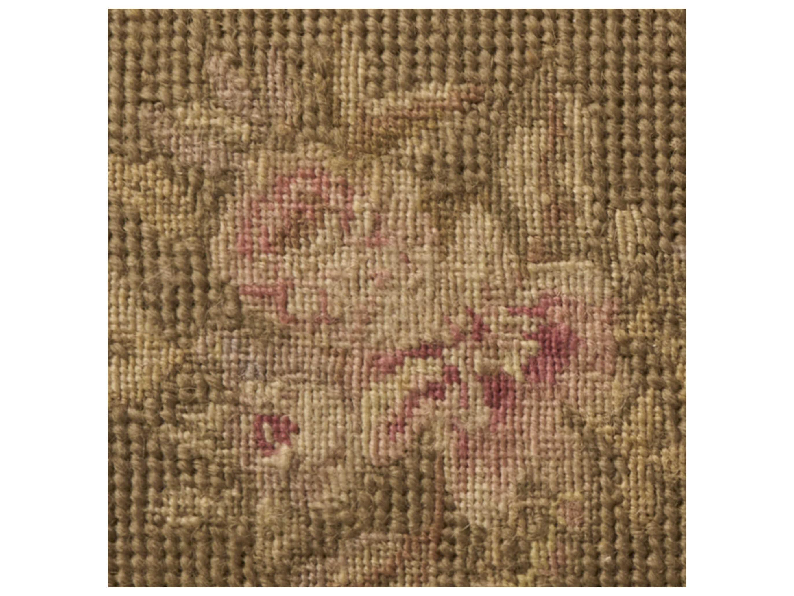 Nourison Mina Victory Vintage Oval Floral Border 14" x 18" Olive Pillow