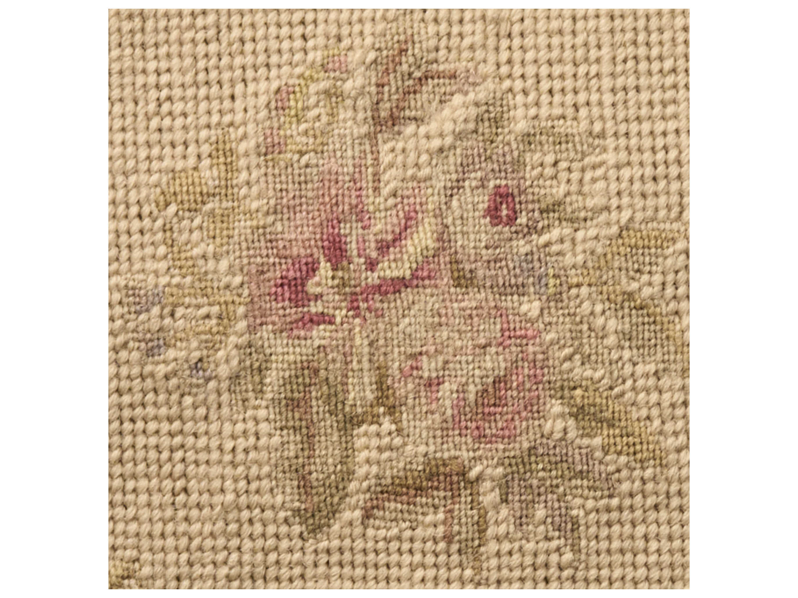 Nourison Mina Victory Vintage Oval Floral Border 14" x 18" Beige Pillow