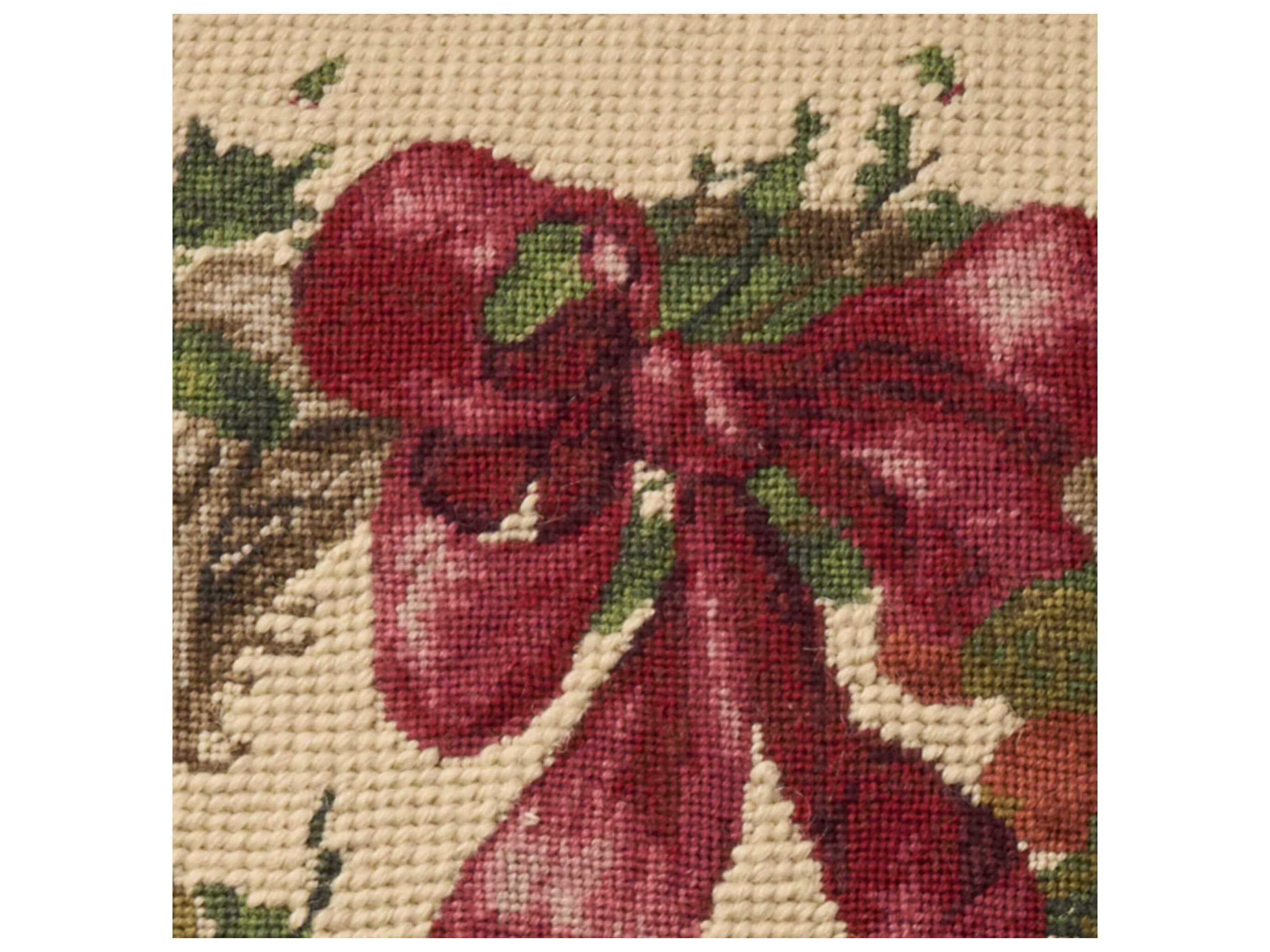 Nourison Mina Victory Vintage Wreath 19" x 19" Beige Pillow