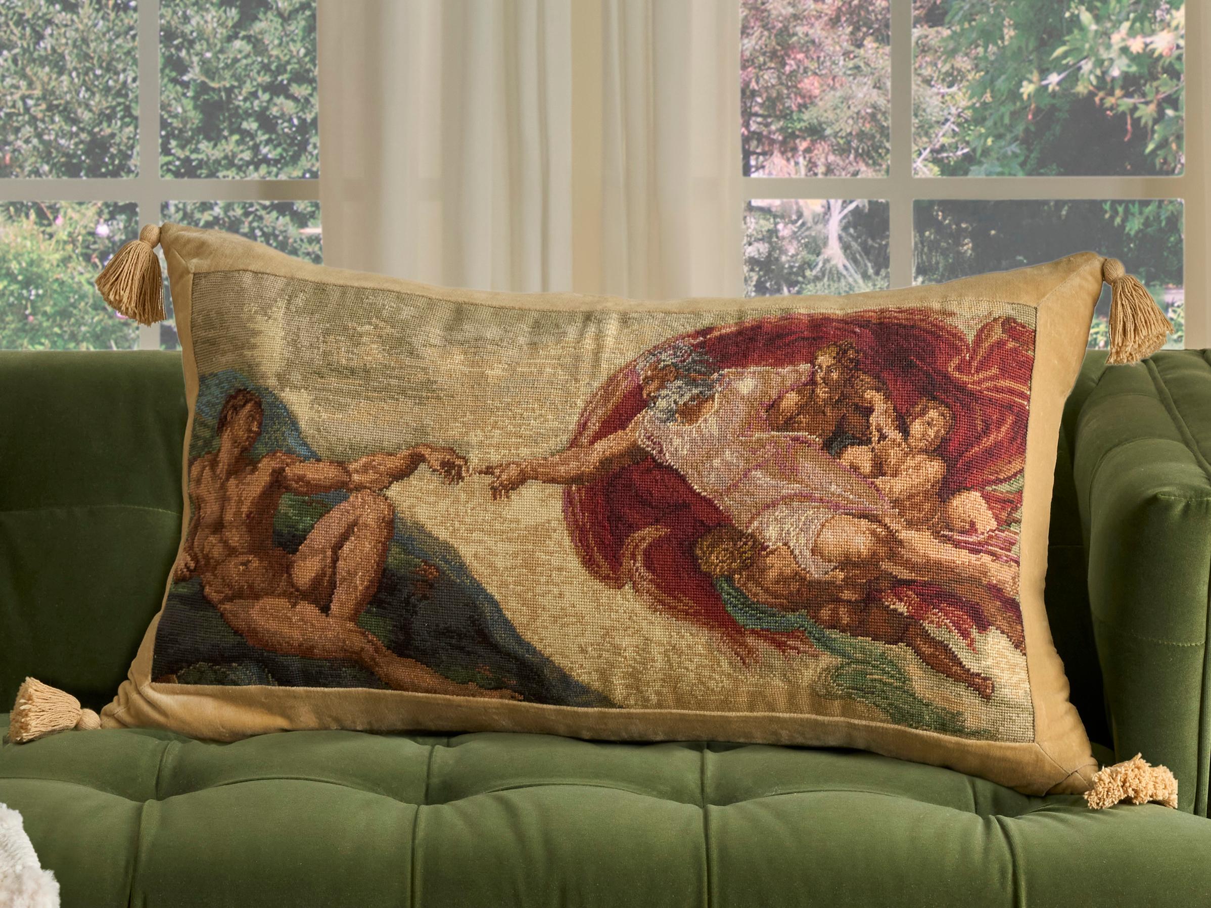 Nourison Mina Victory Vintage Creation 22" x 41" Multicolor Pillow