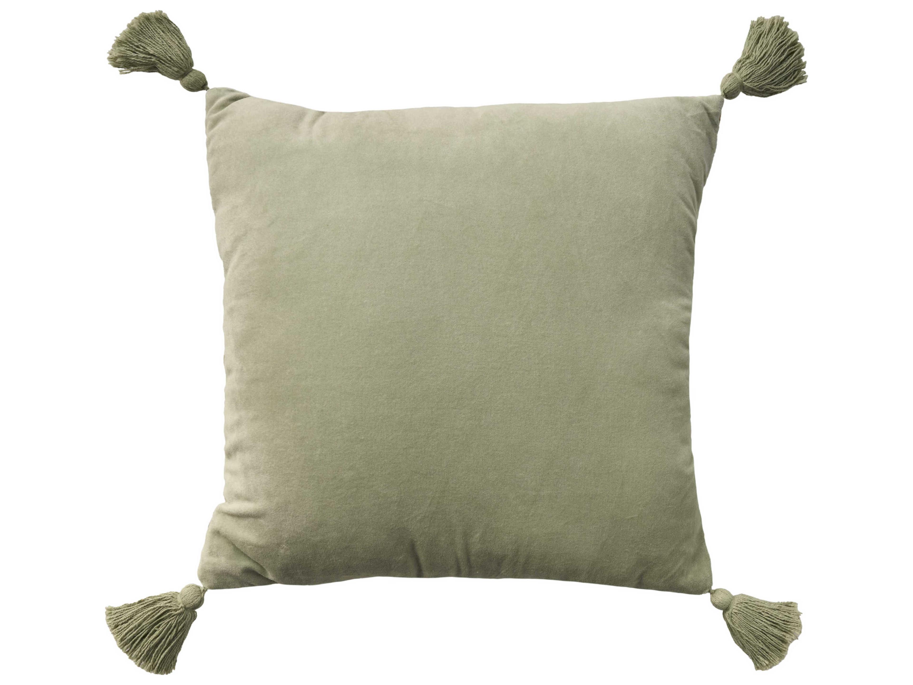 Nourison Mina Victory Vintage Frog 18" x 18" Seafoam Pillow