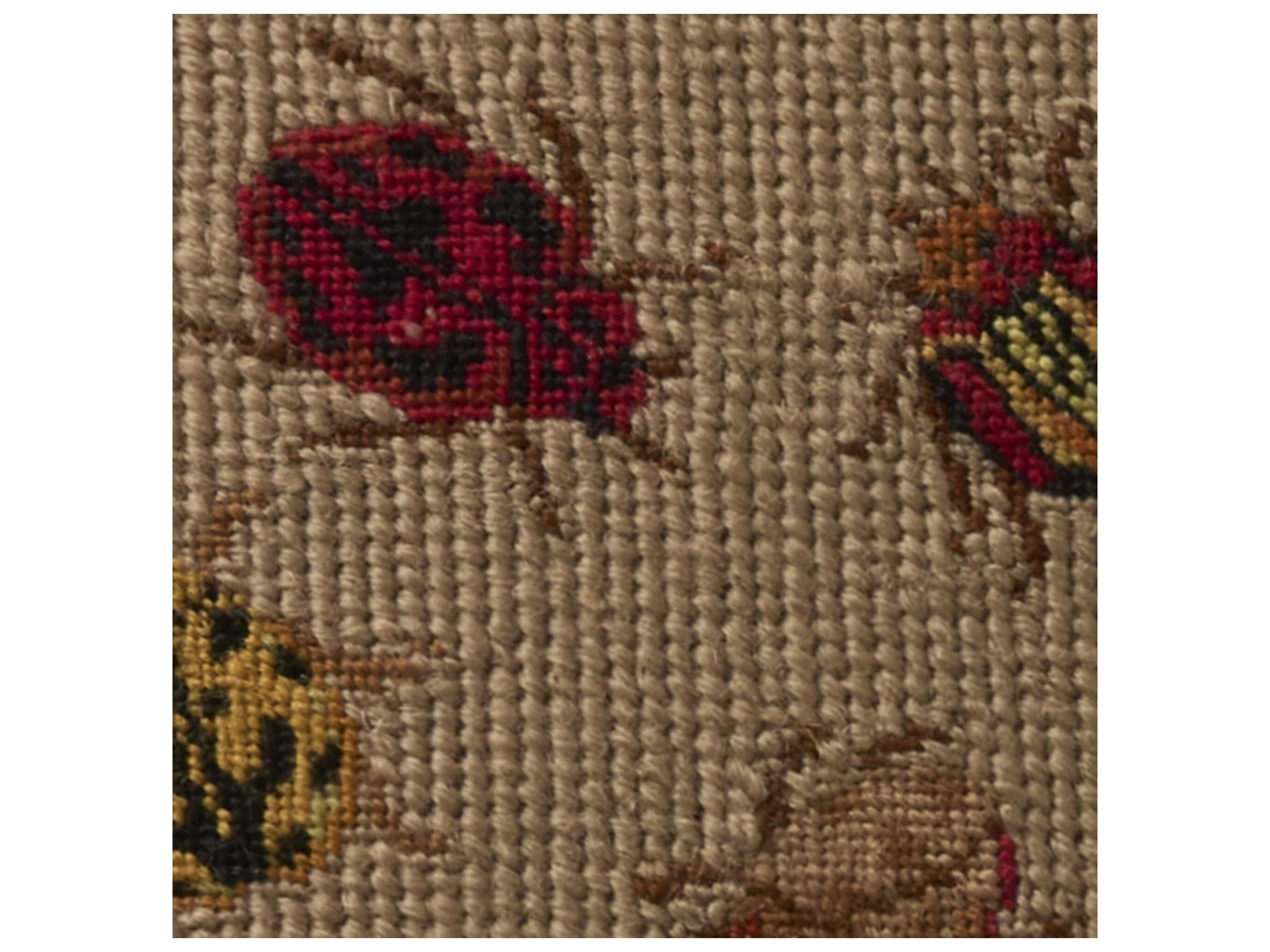 Nourison Mina Victory Vintage Insects 15" x 15" Beige Pillow