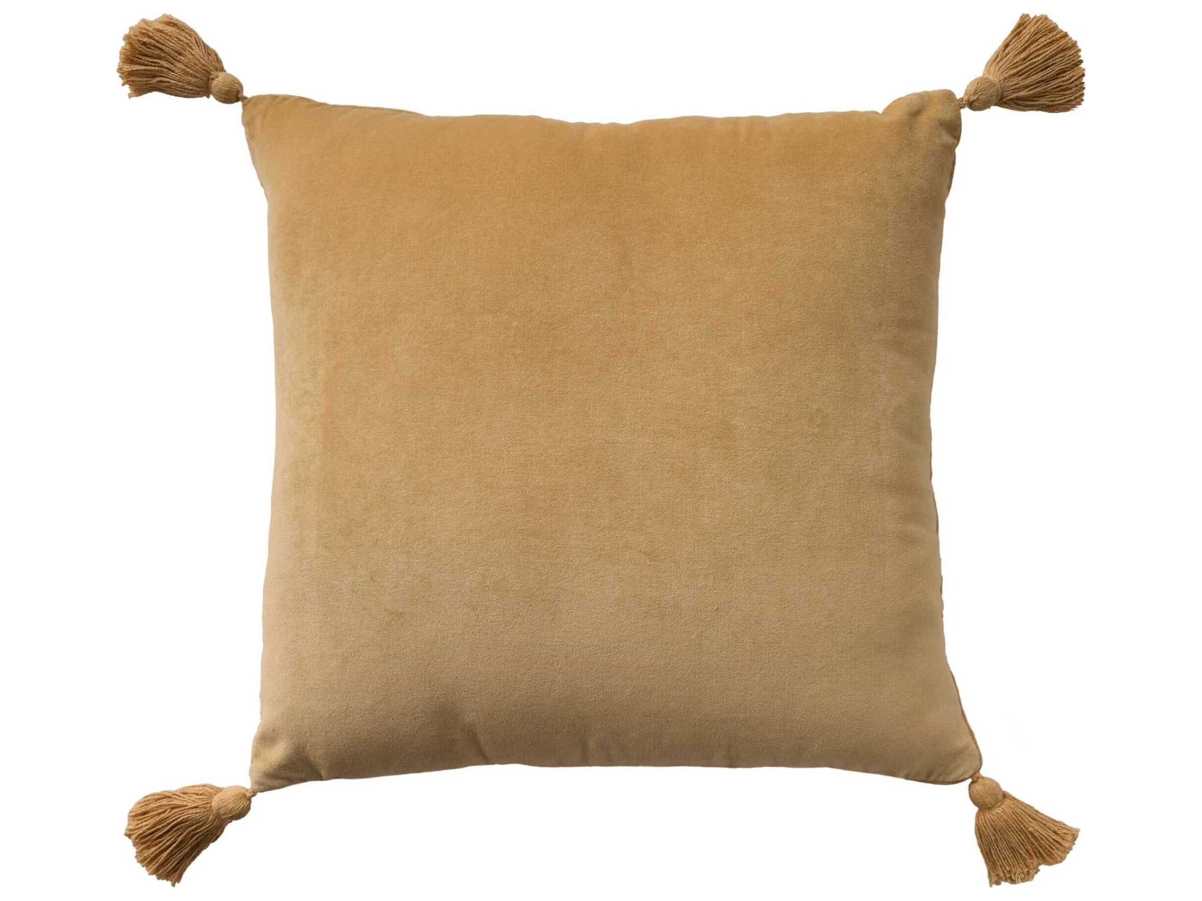 Nourison Mina Victory Vintage Monkey On Stone 19" x 19" Taupe Pillow