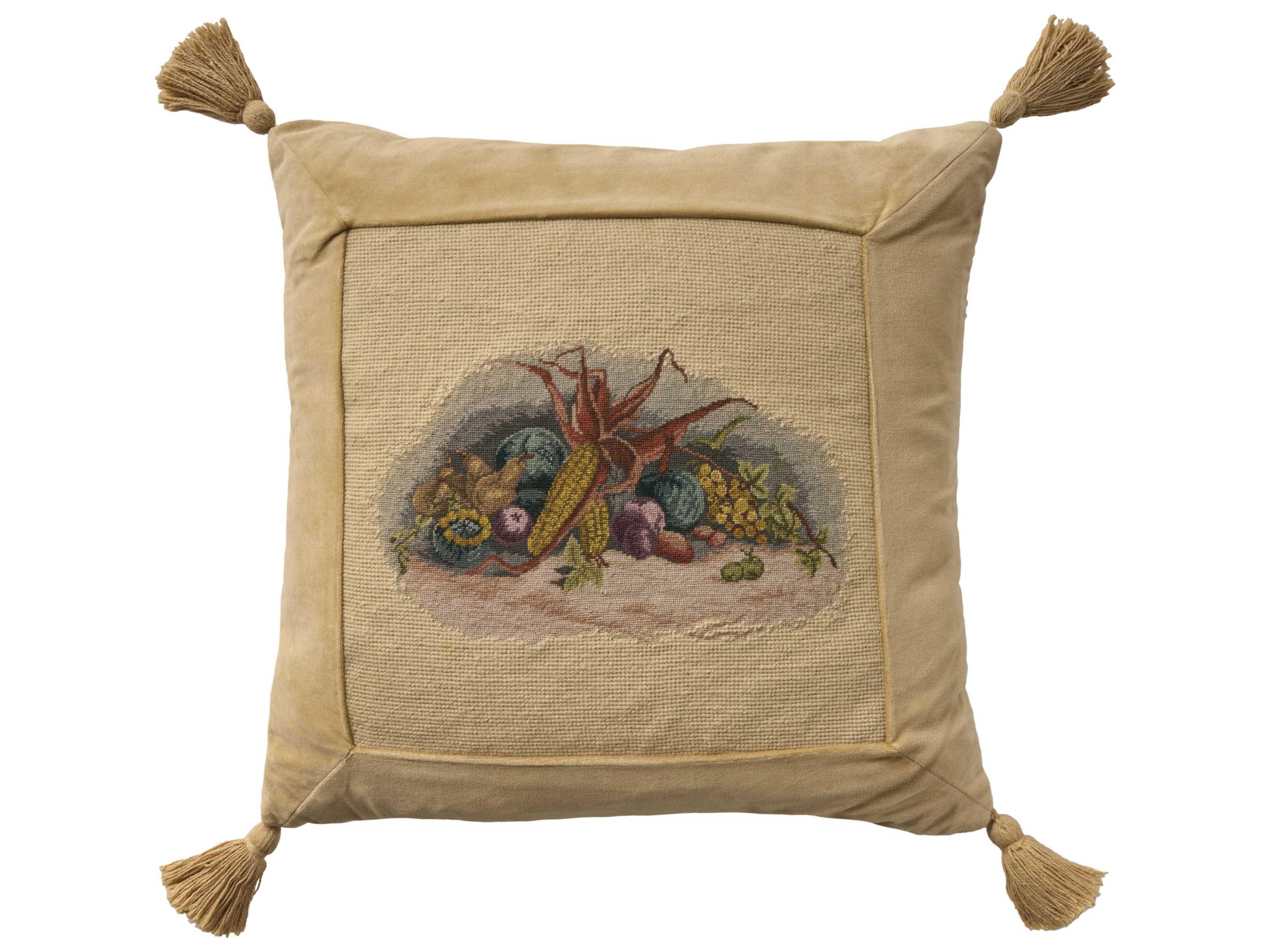 Nourison Mina Victory Vintage Corn 20" x 20" Cream Pillow