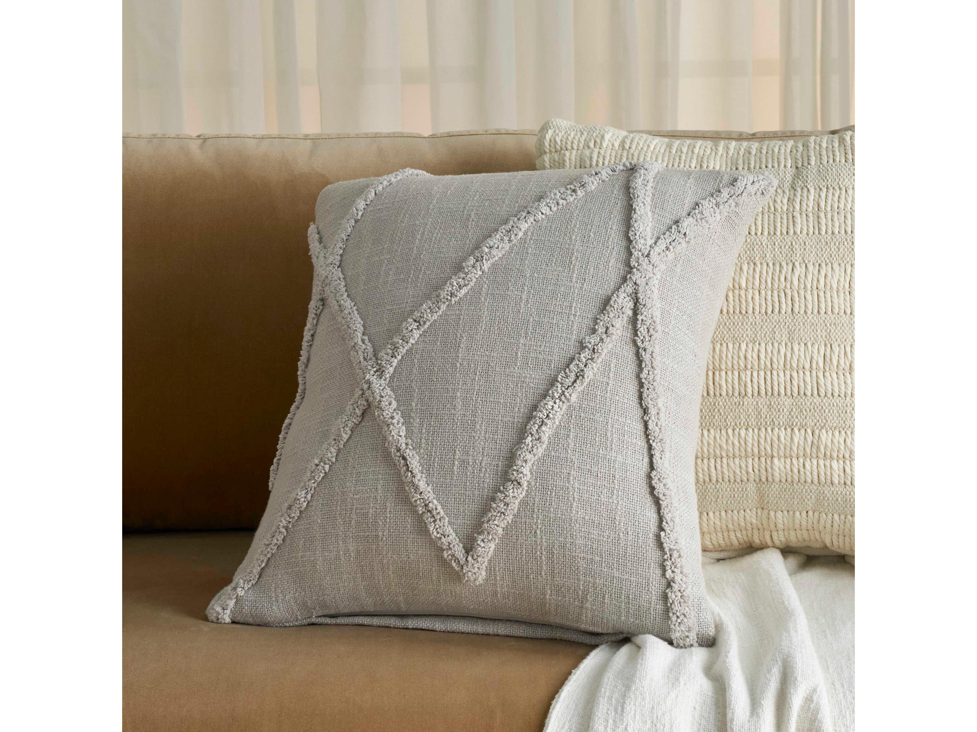 Nourison Mina Victory Lifestyle Distressed Diamond Pillow
