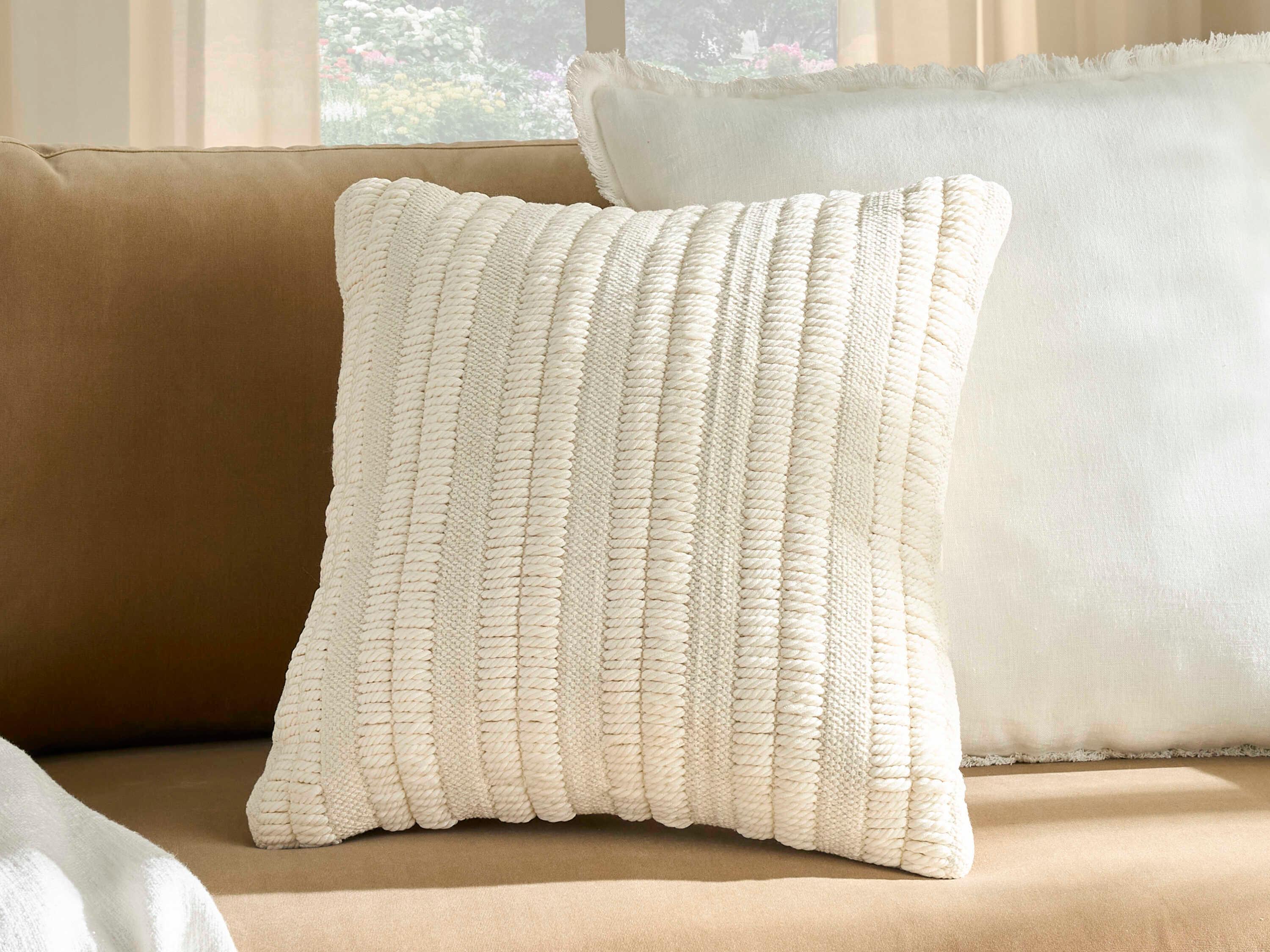 Nourison Lifestyle Woven Stripes Throw Pillow