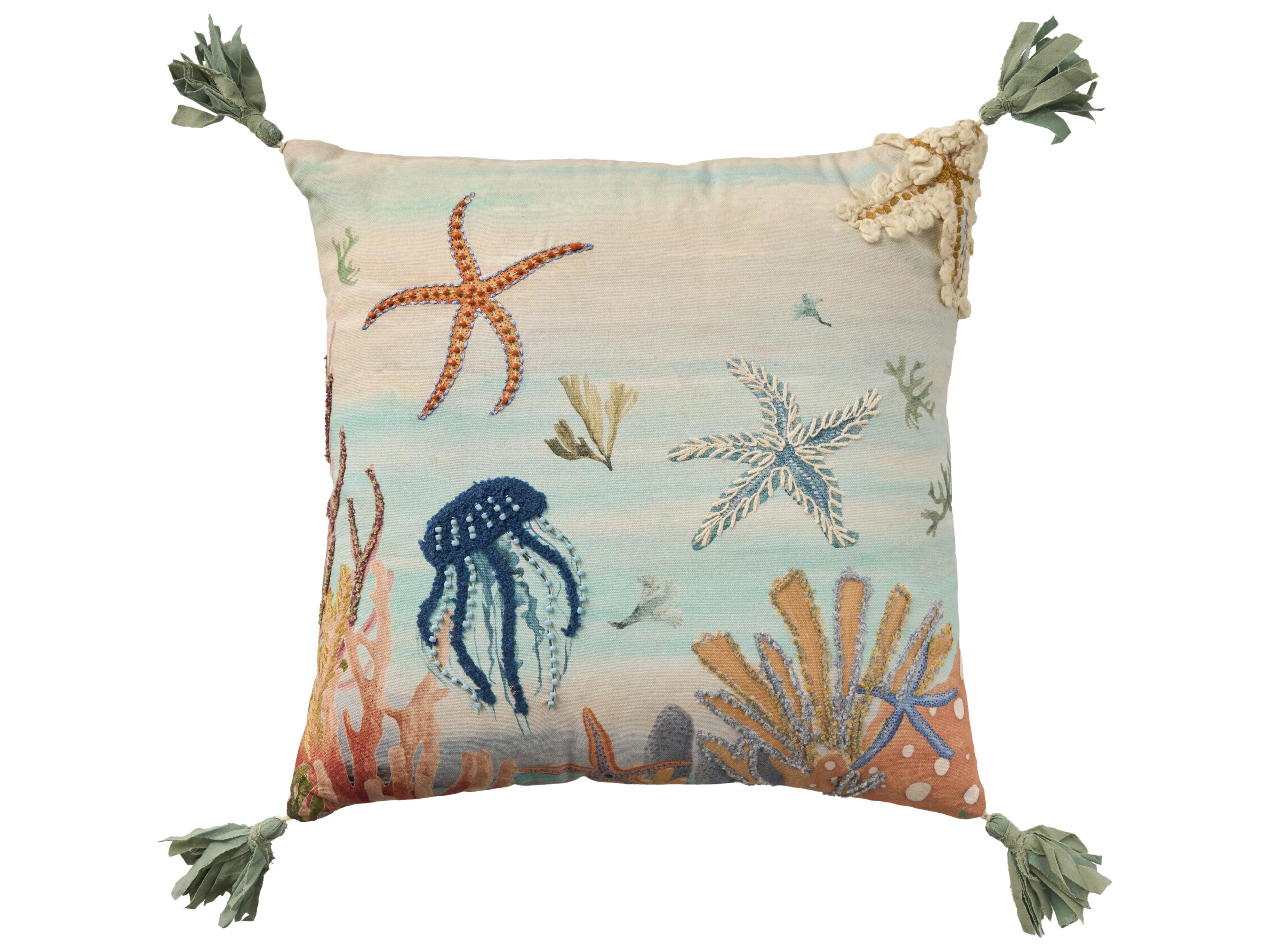Nourison Mina Victory Coastal Under The Sea Pillow