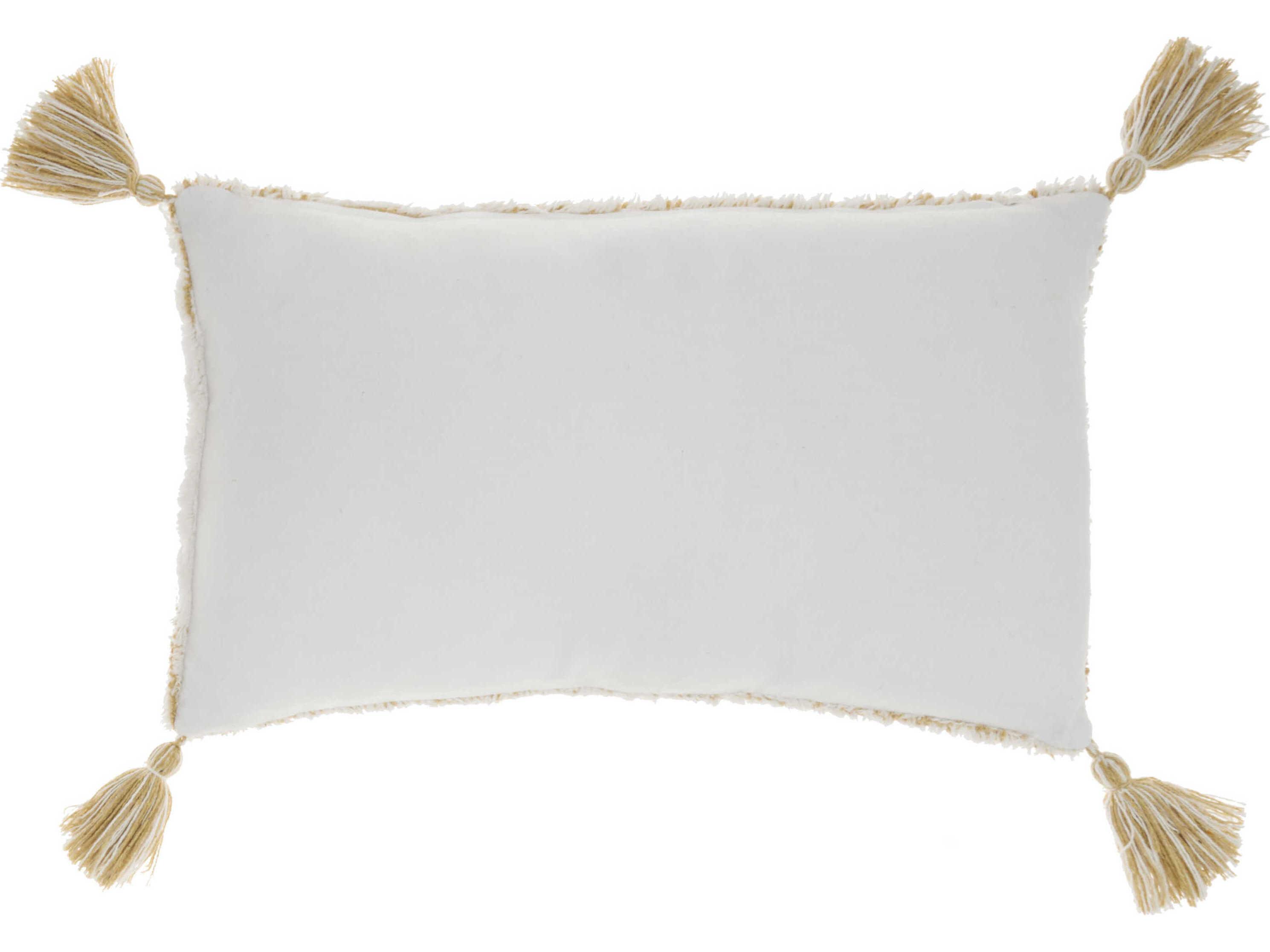 Nourison Nicole Curtis Pillow Yellow 12" x 20" Pillow