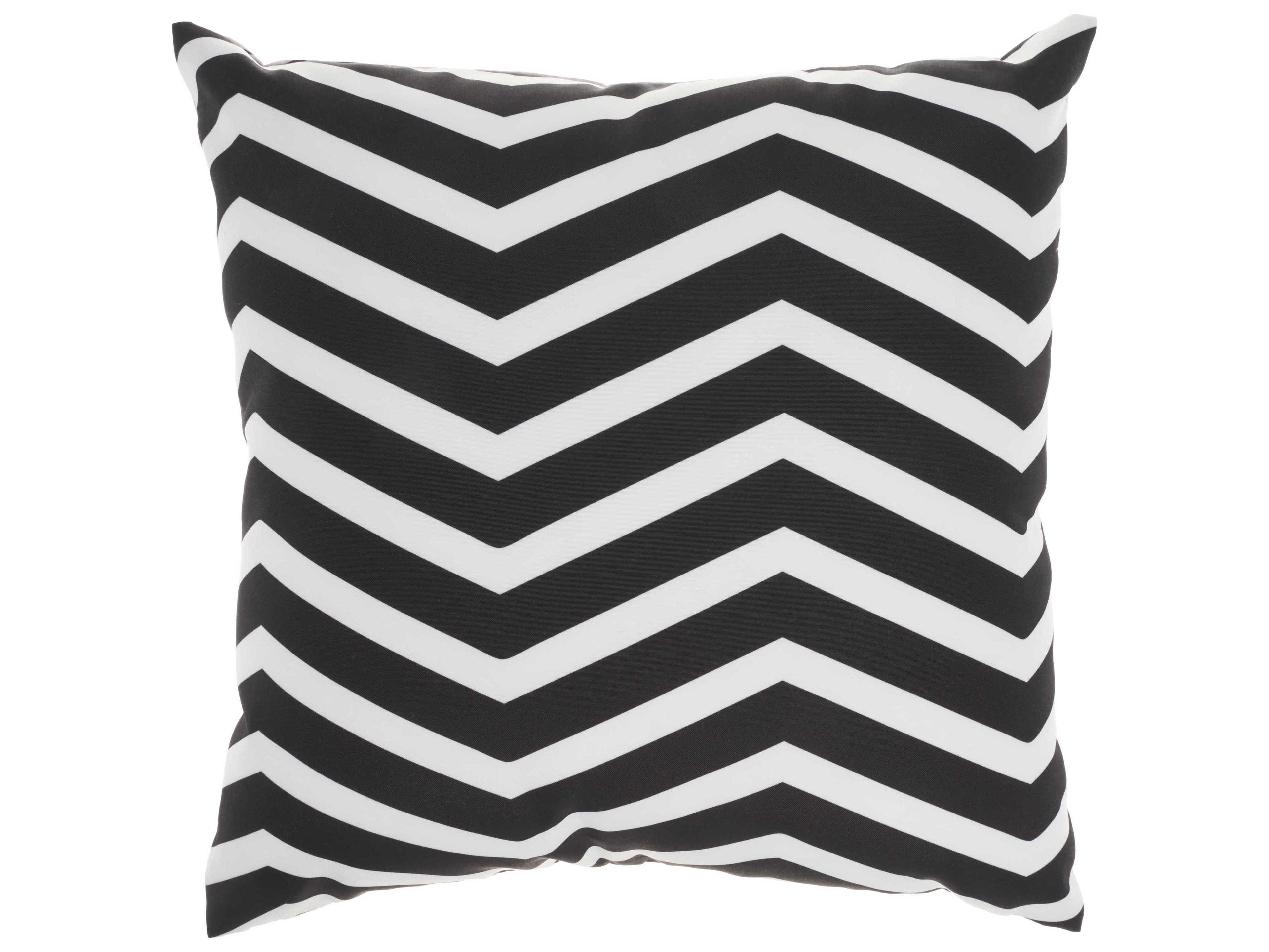 Nourison Aloha Black White Pillow