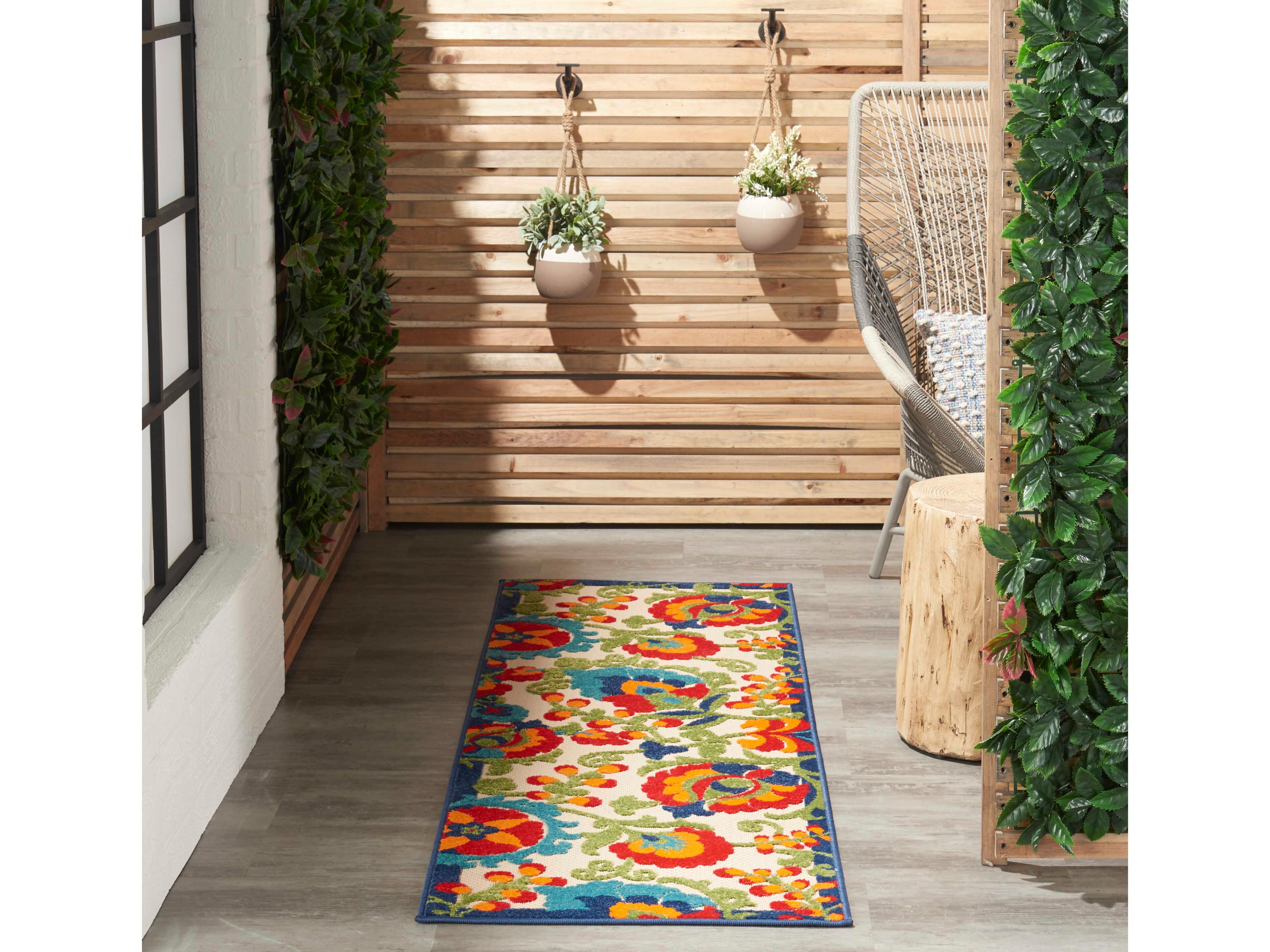 Nourison Aloha Bordered Runner Area Rug