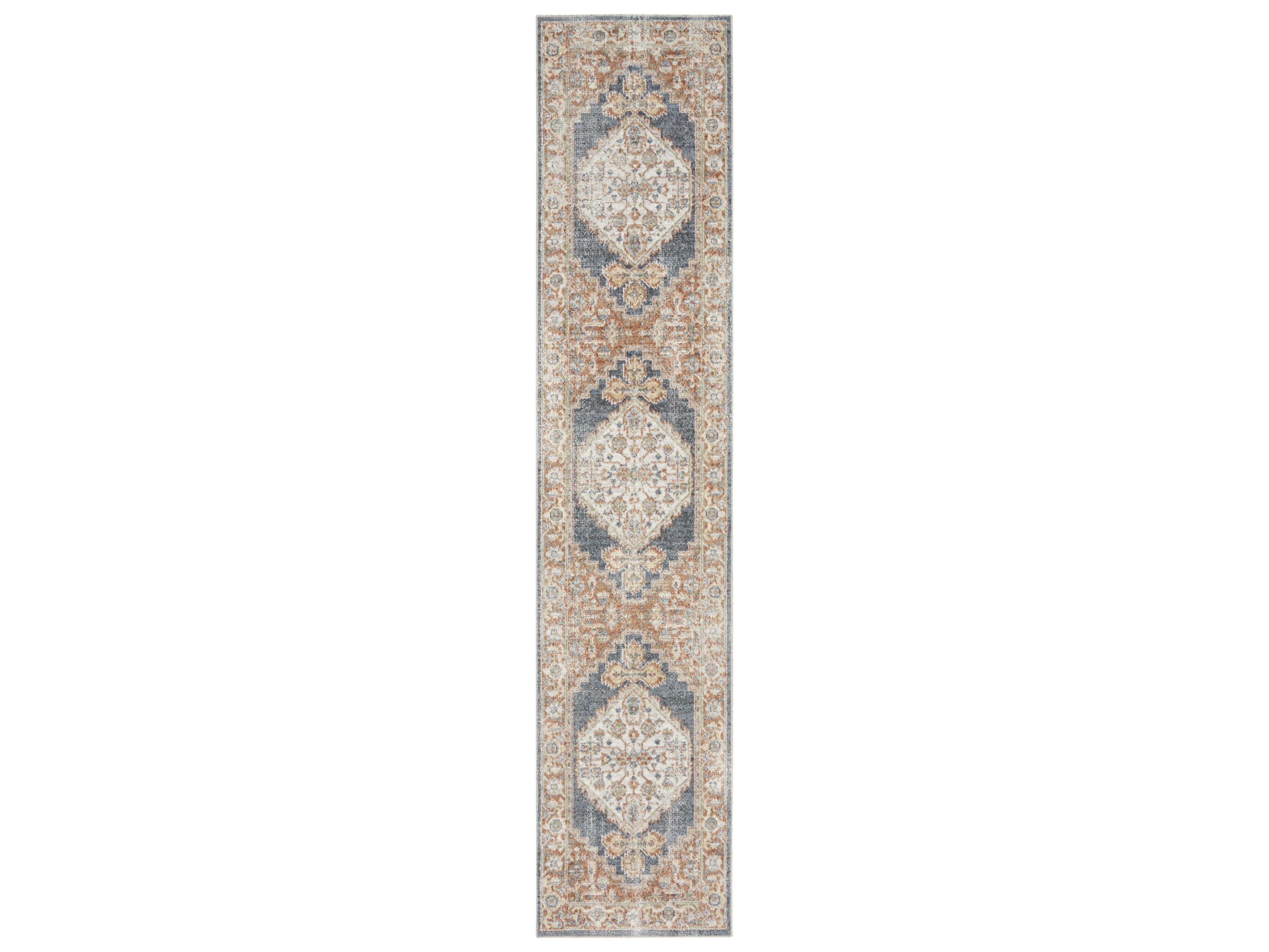 Nourison Astra Machine Washable Bordered Runner Area Rug
