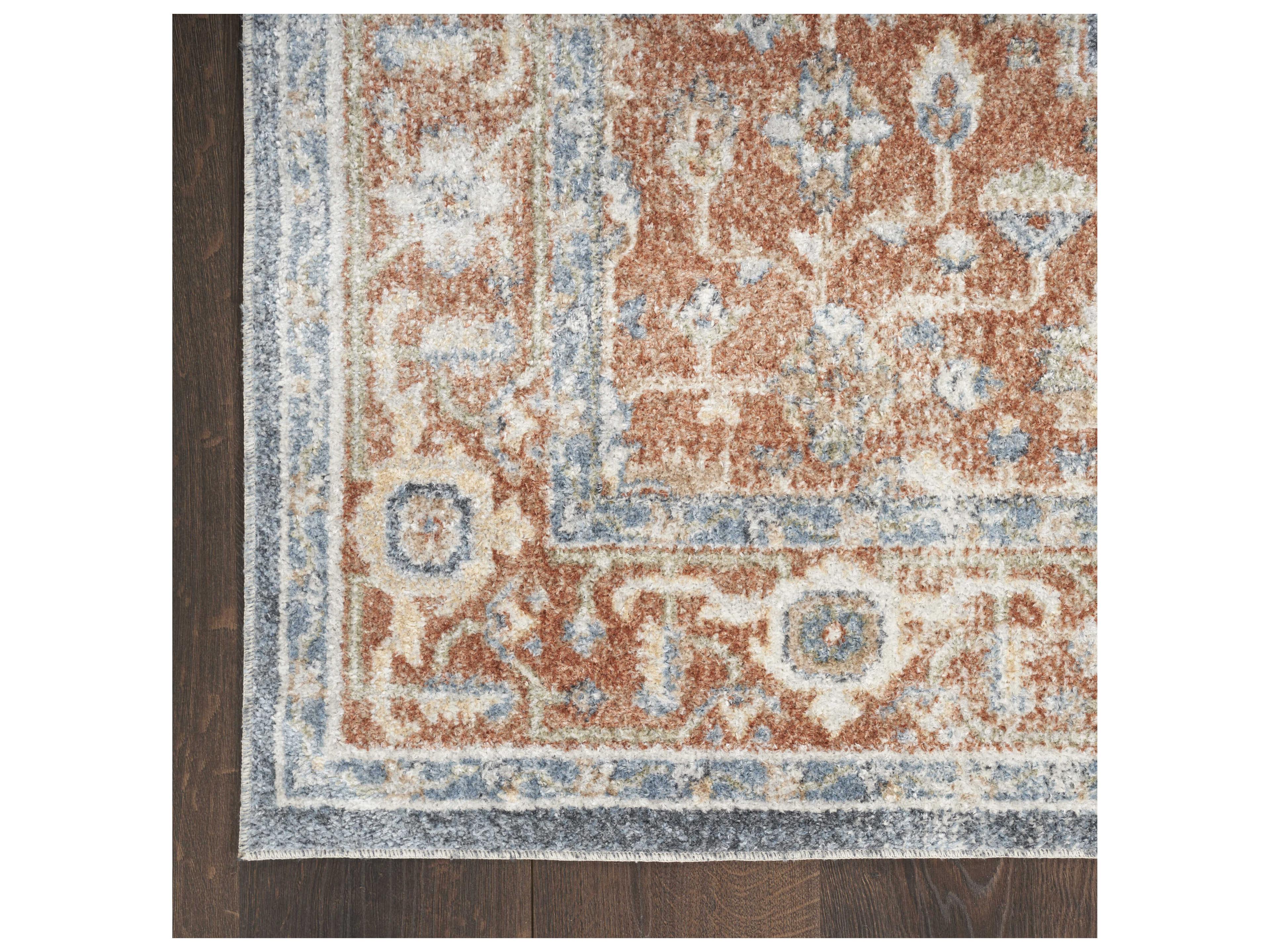 Nourison Astra Machine Washable Bordered Runner Area Rug