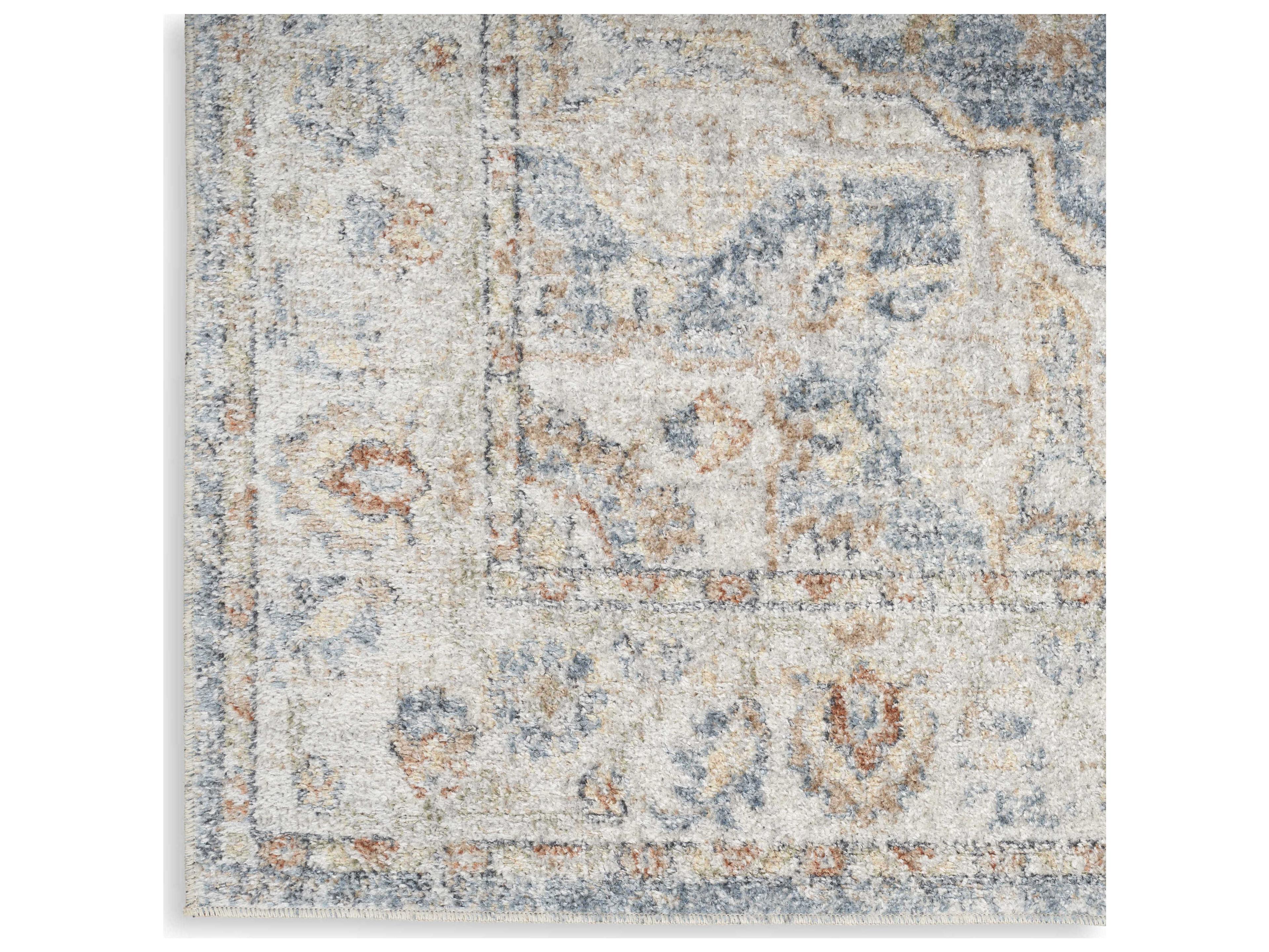 Nourison Astra Machine Washable Bordered Runner Area Rug