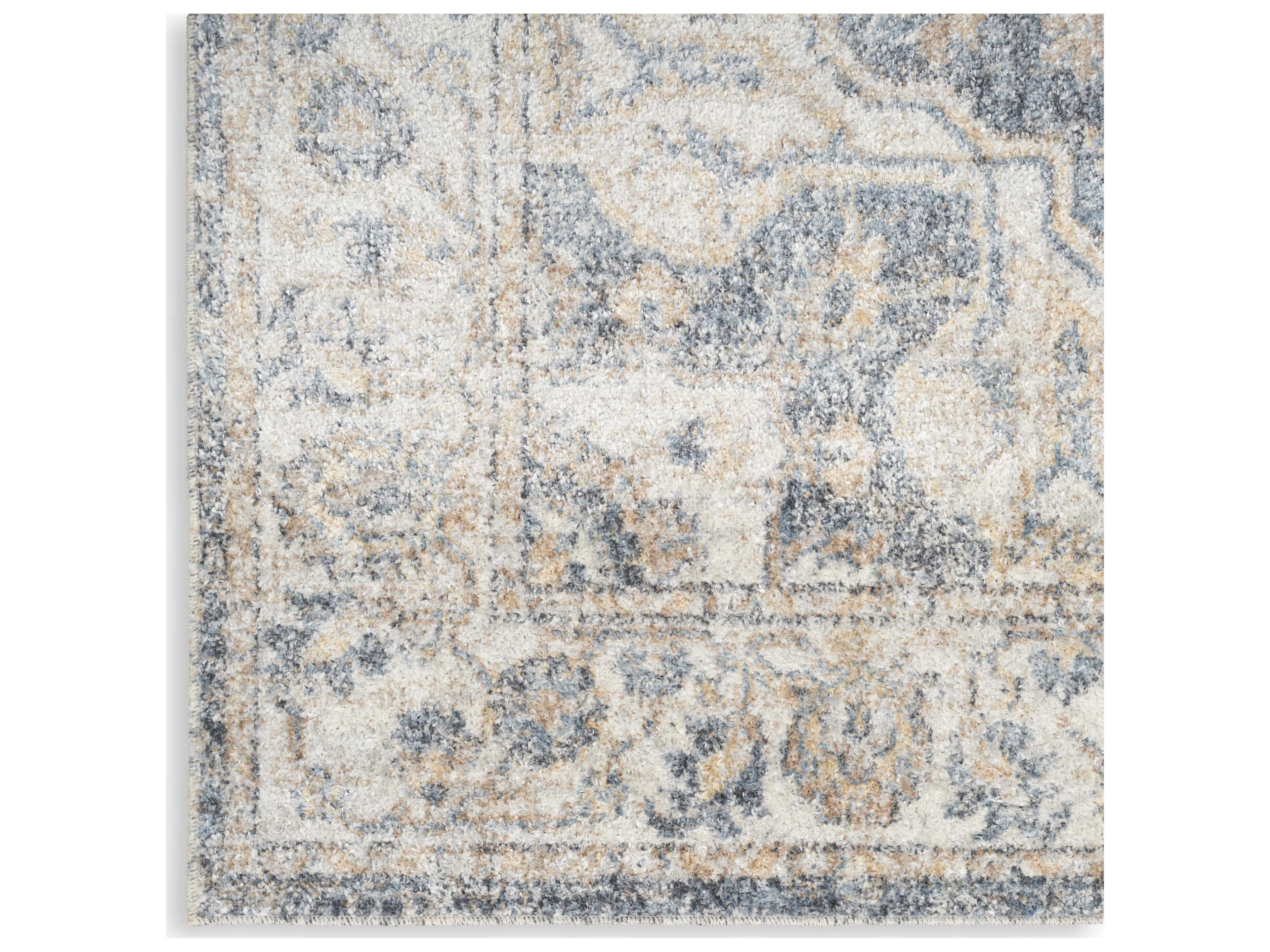 Nourison Astra Machine Washable Bordered Runner Area Rug