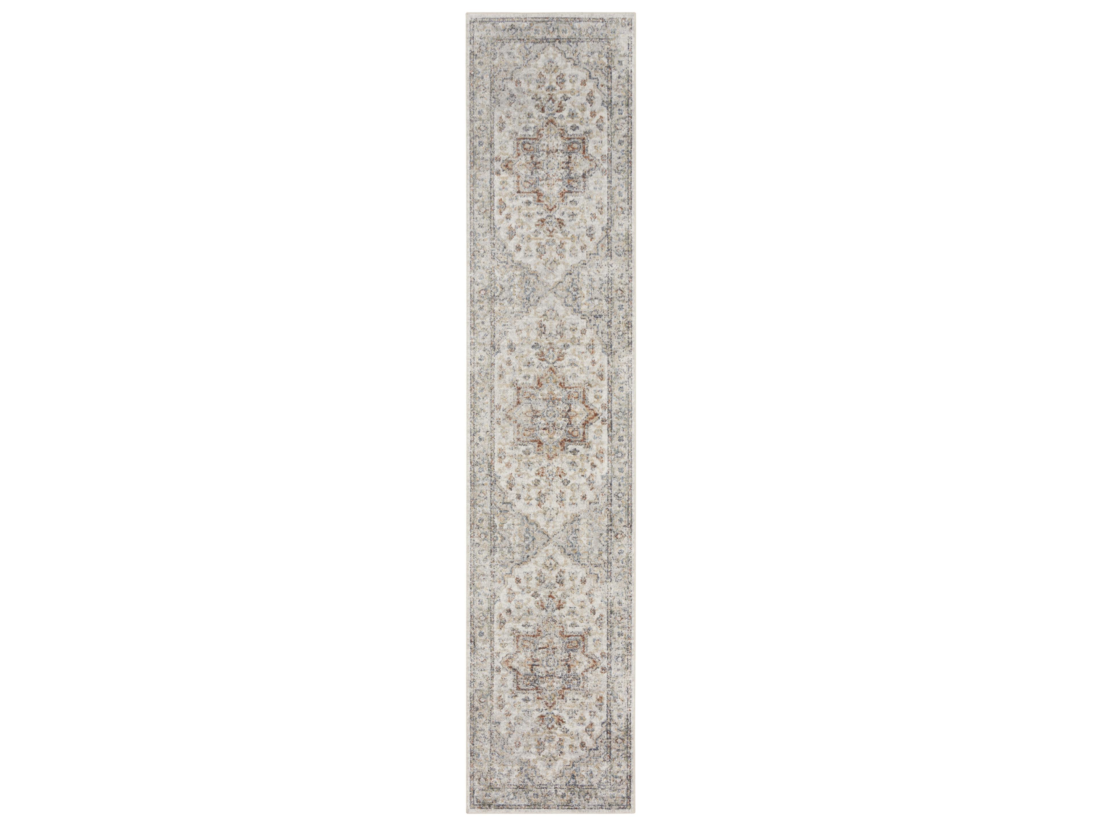 Nourison Astra Machine Washable Bordered Runner Area Rug