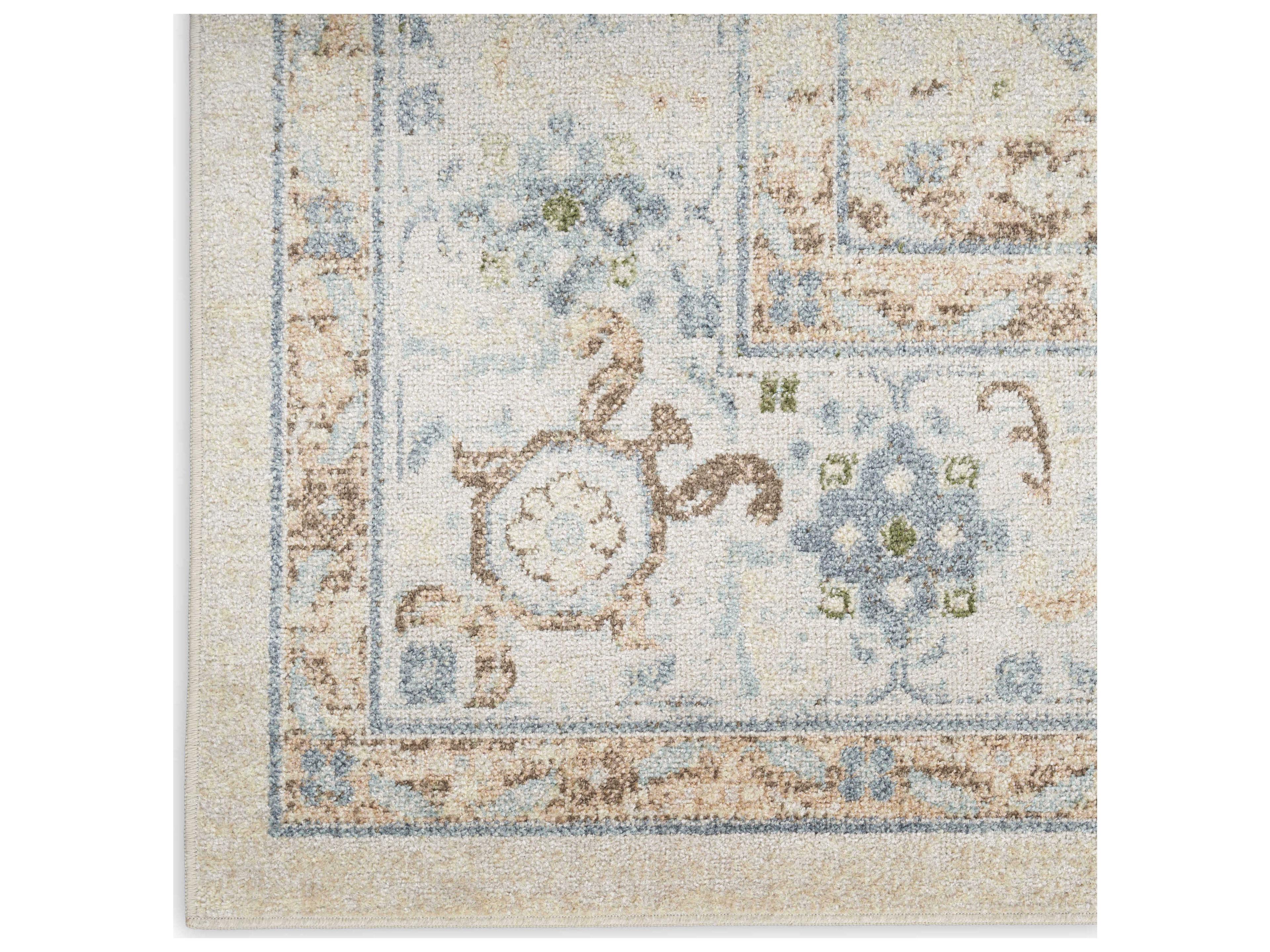 Nourison Astra Machine Washable Bordered Runner Area Rug