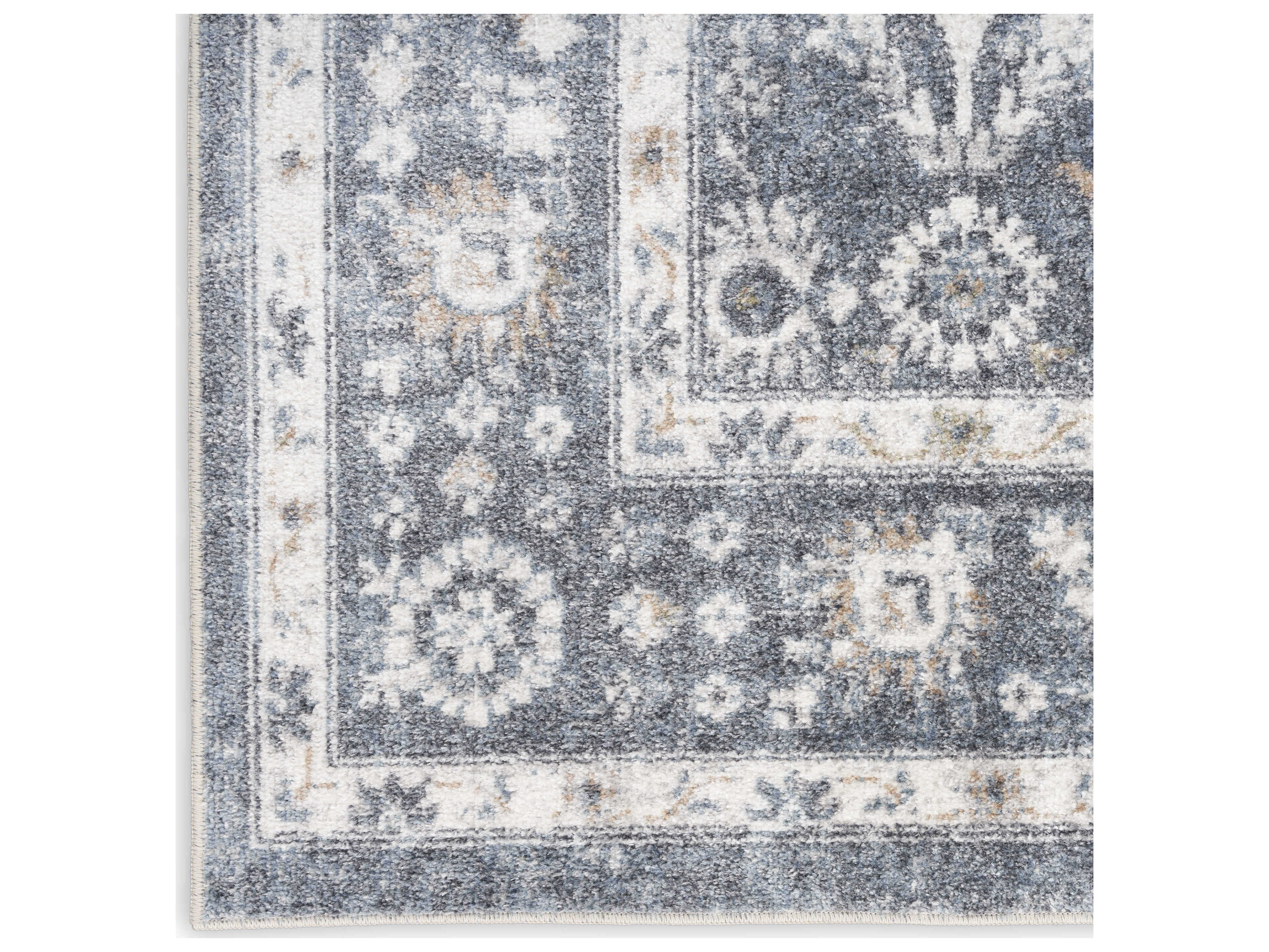 Nourison Astra Machine Washable Bordered Runner Area Rug