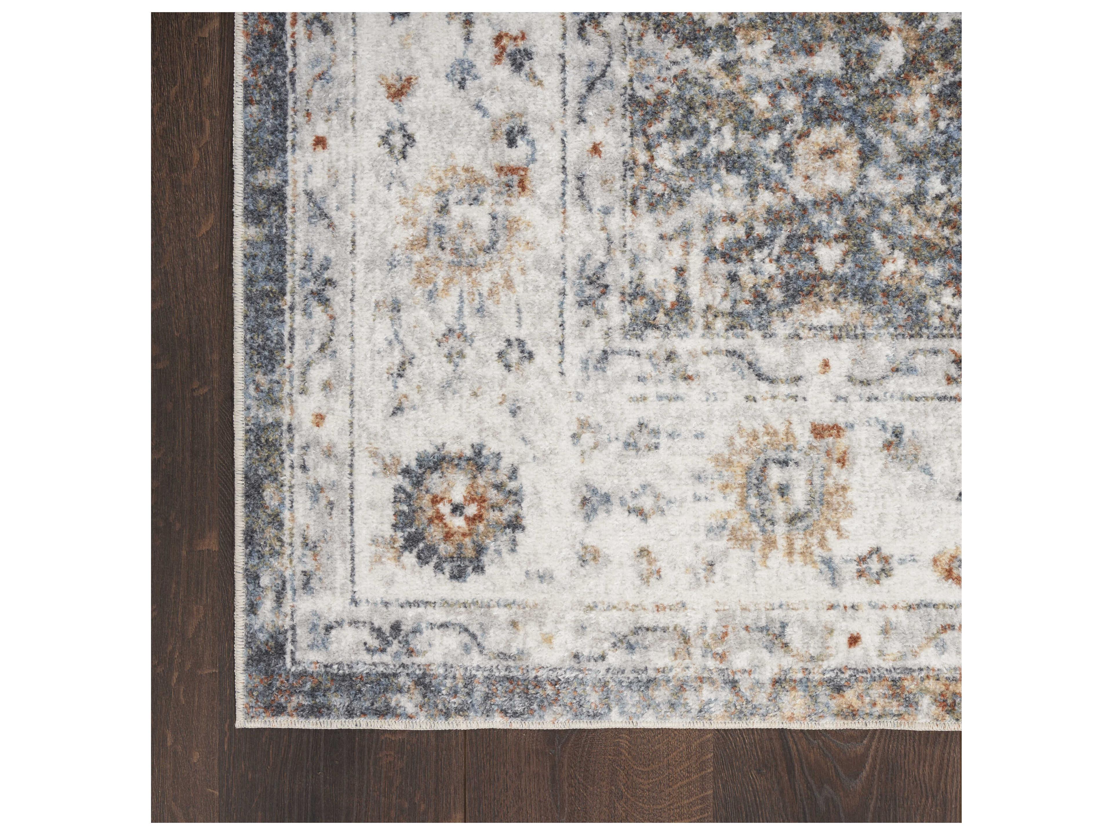 Nourison Astra Machine Washable Bordered Runner Area Rug