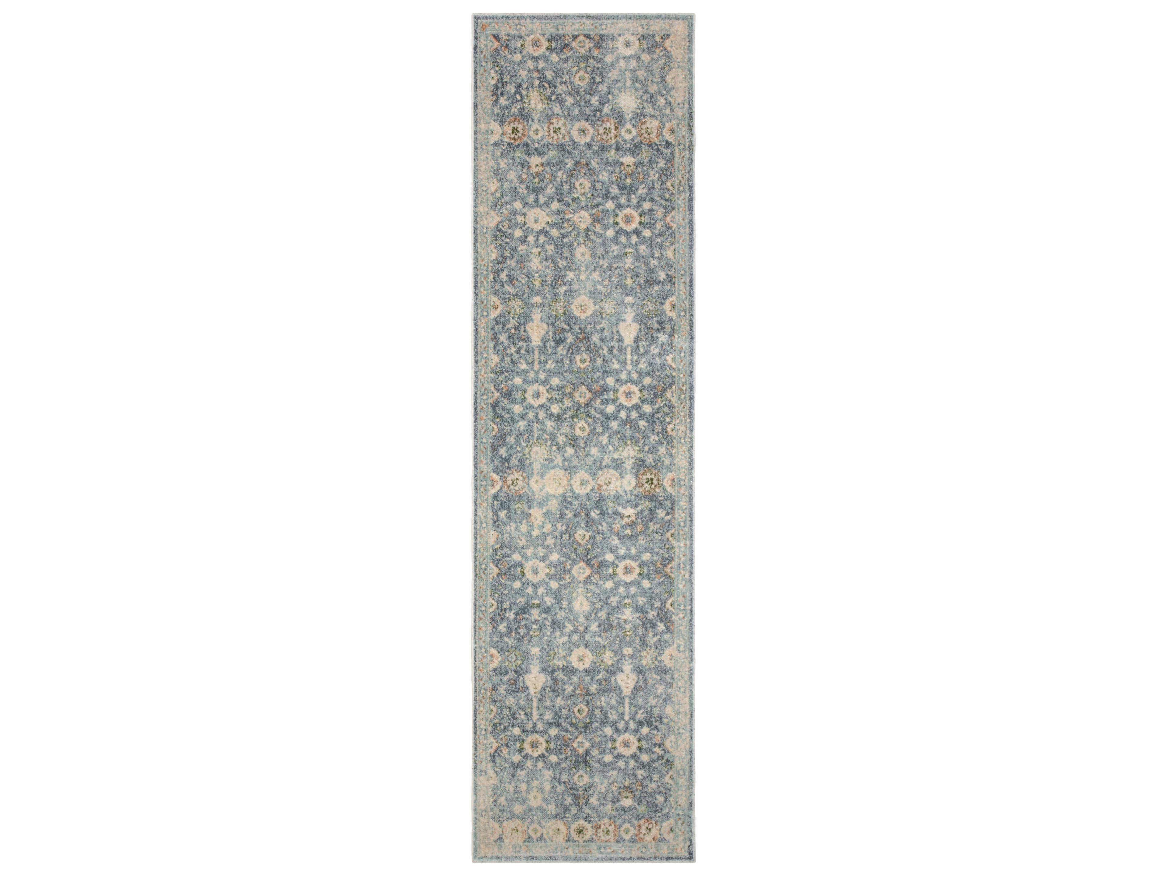 Nourison Astra Machine Washable Bordered Runner Area Rug