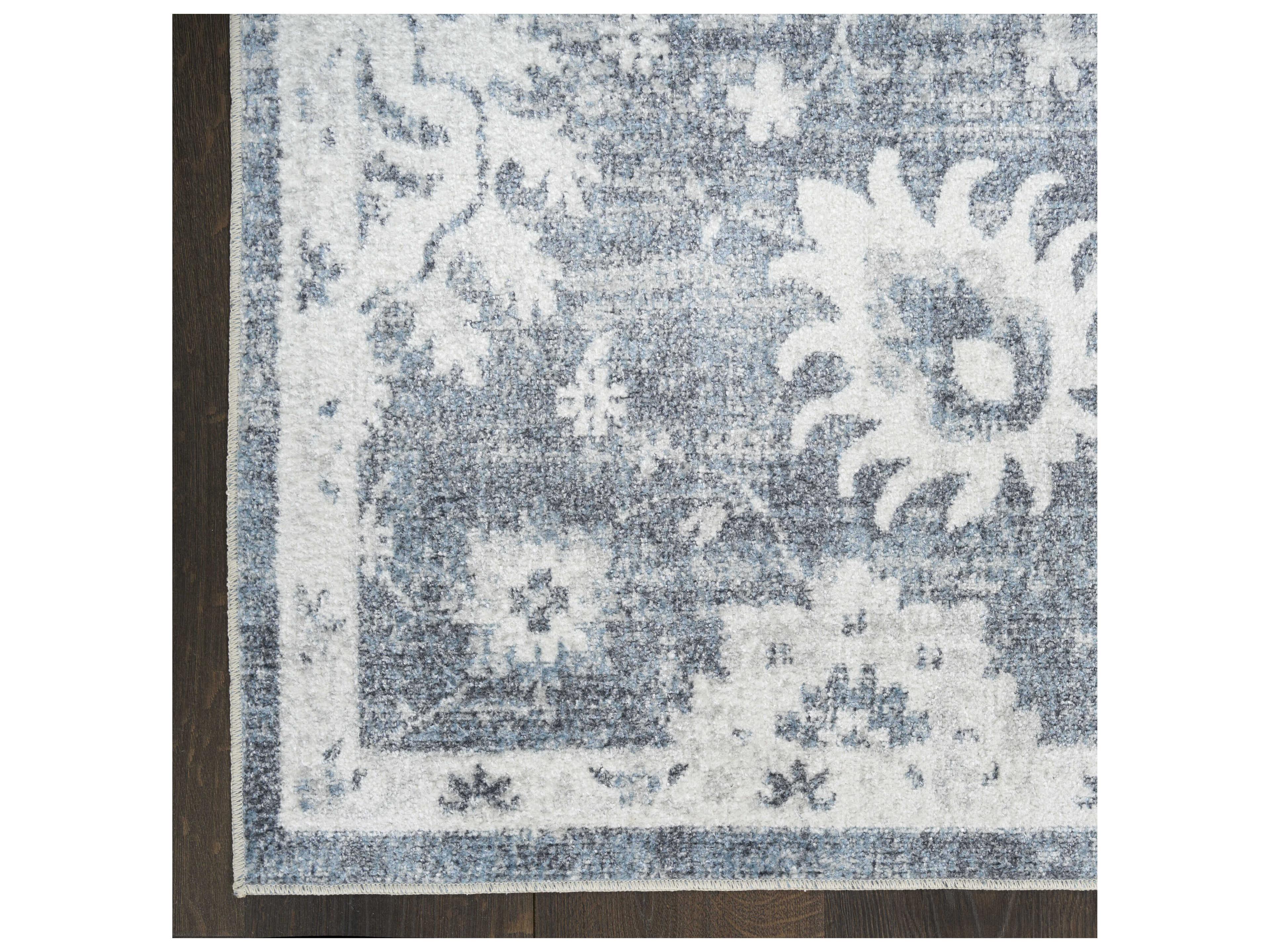 Nourison Astra Machine Washable Bordered Runner Area Rug