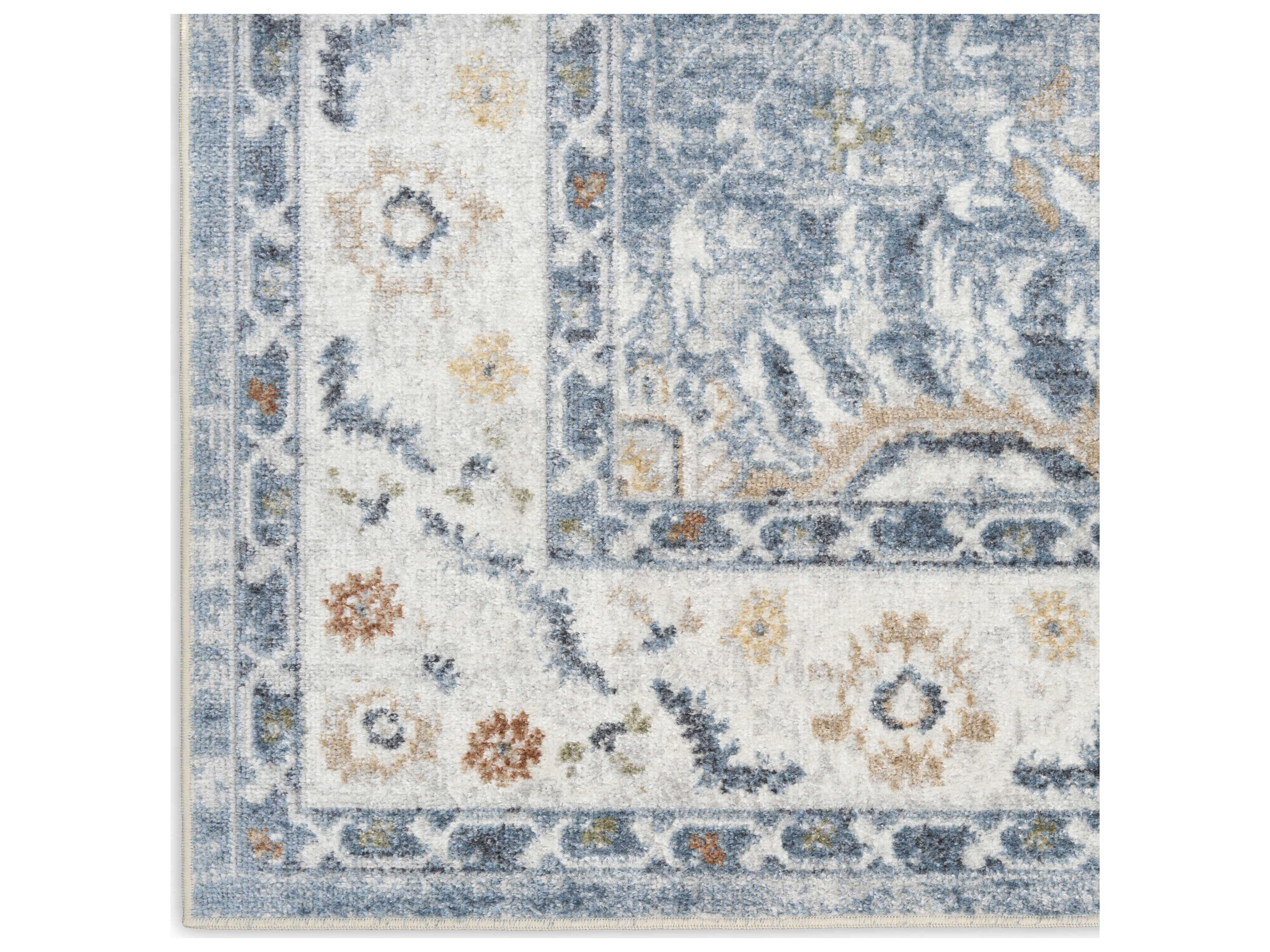 Nourison Astra Machine Washable Bordered Runner Area Rug