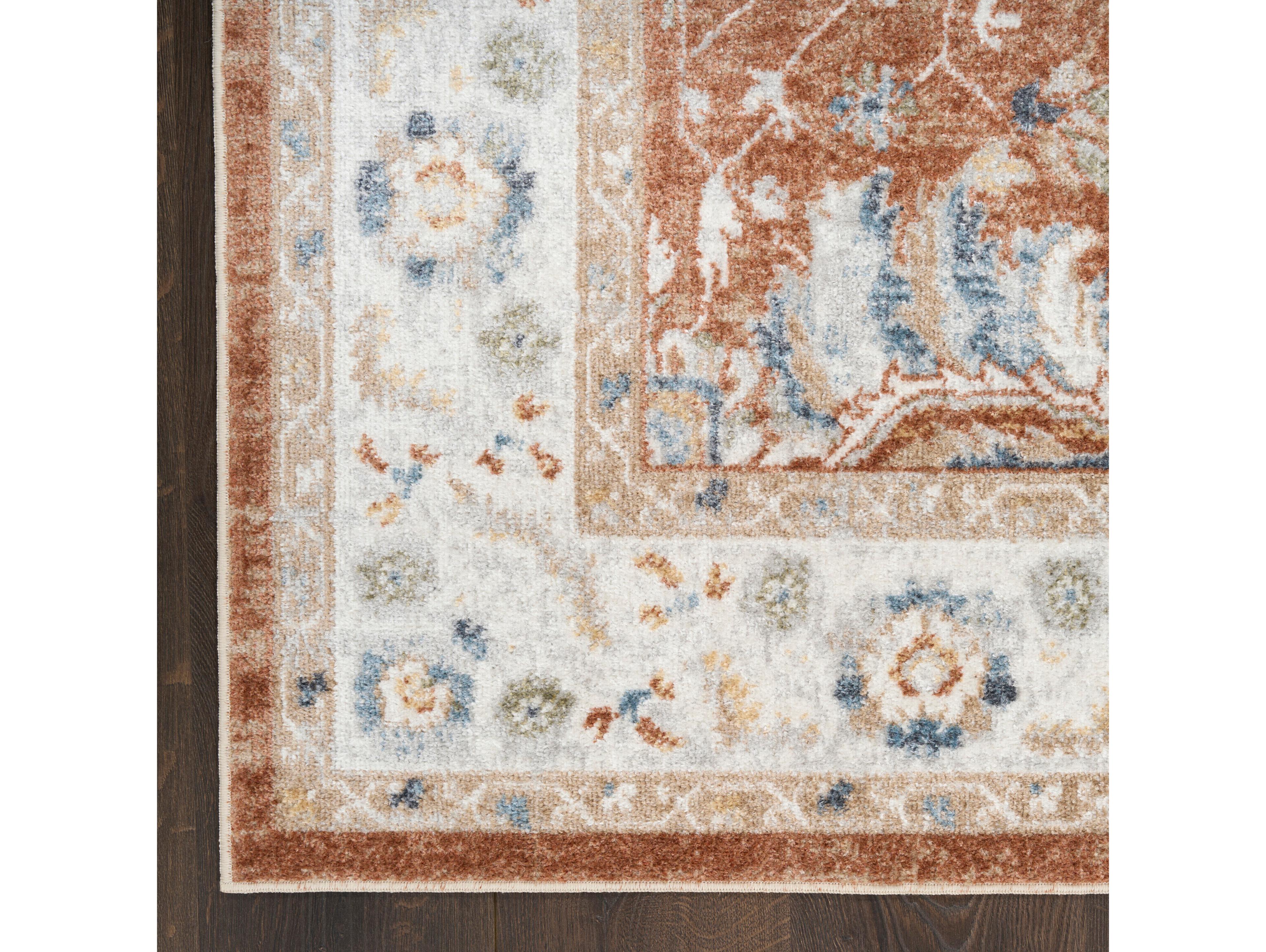 Nourison Astra Machine Washable Bordered Runner Area Rug