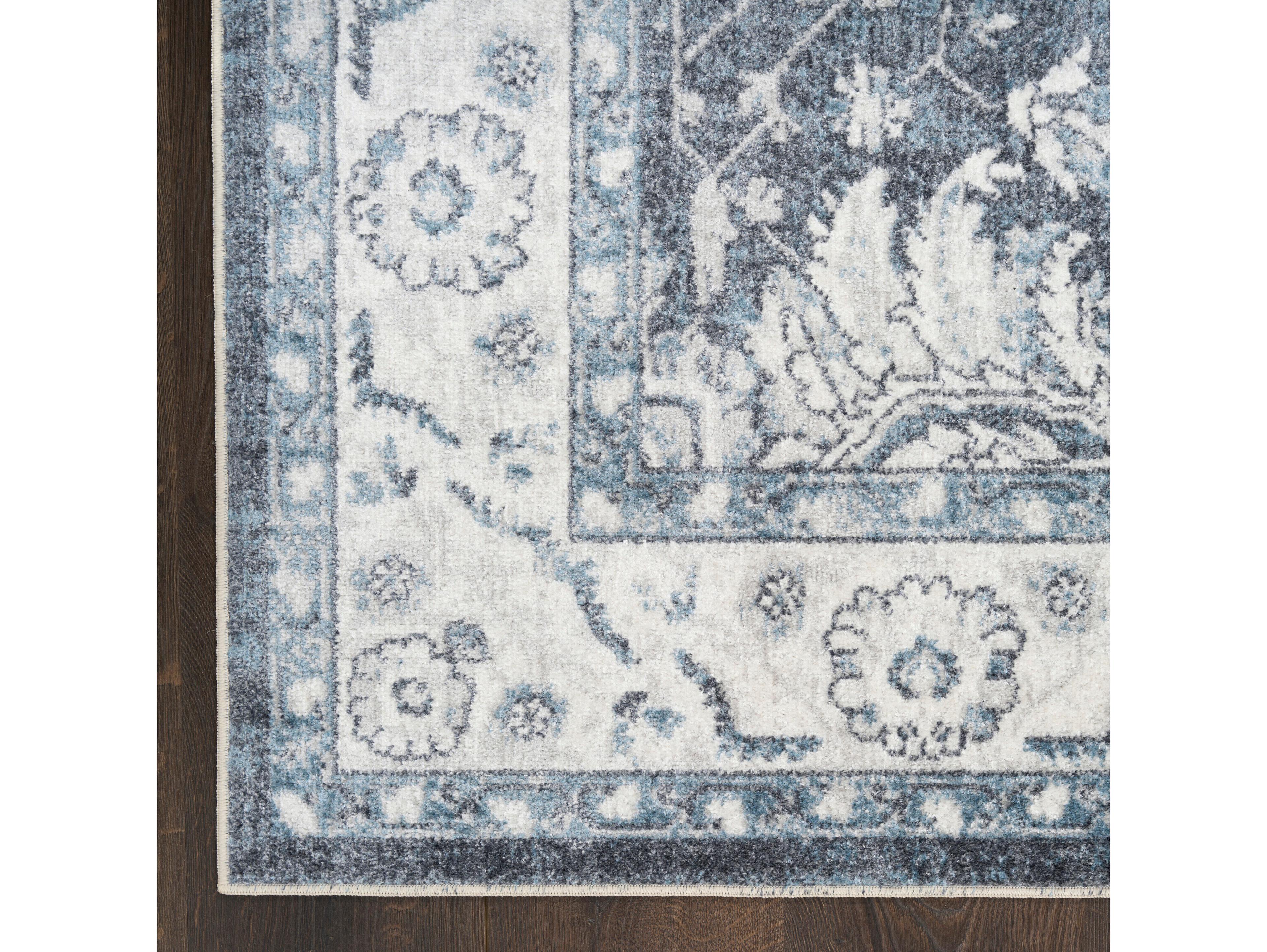 Nourison Astra Machine Washable Bordered Runner Area Rug