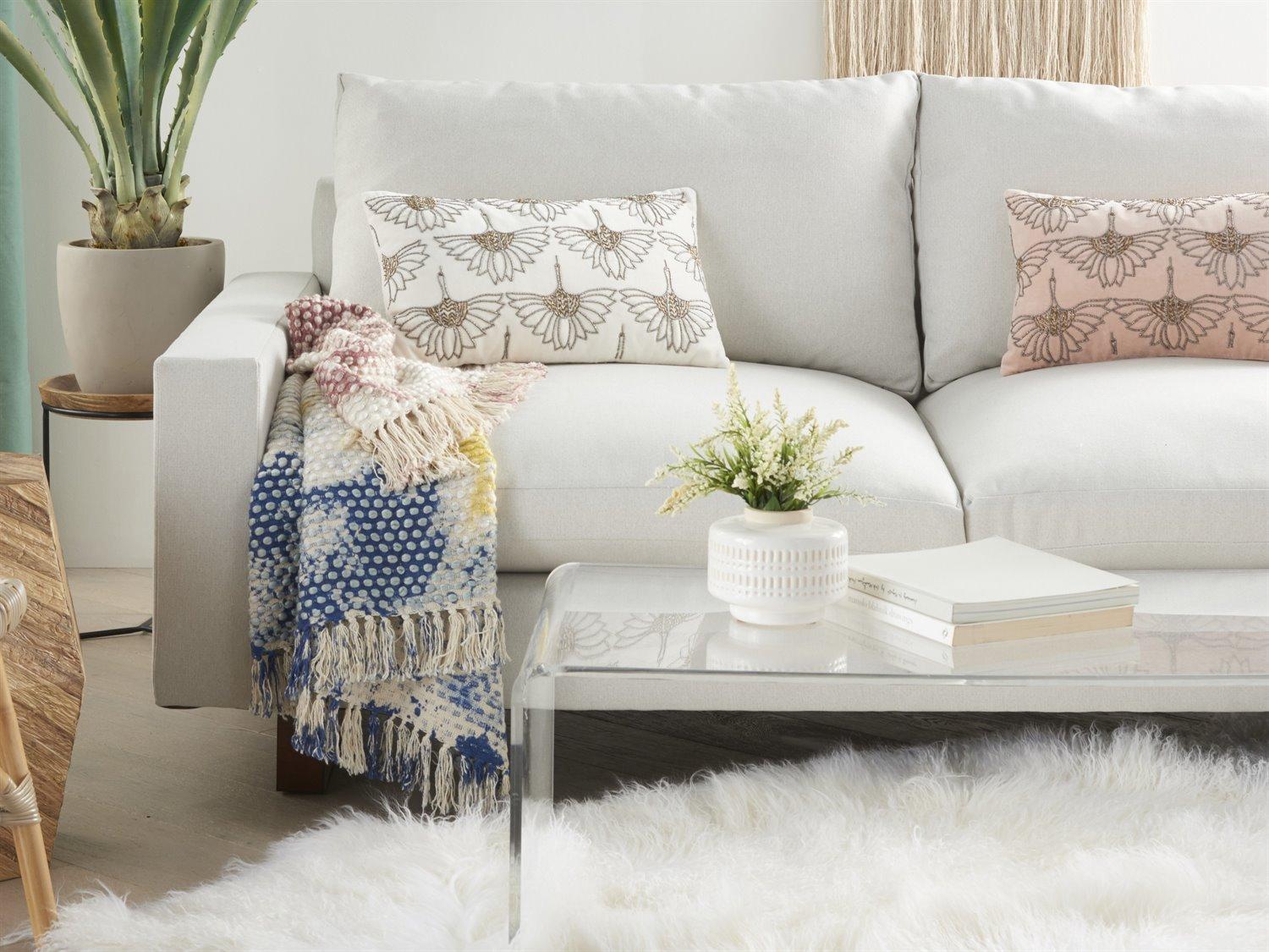 Nourison Sofia Ivory 12" x 20" Pillow